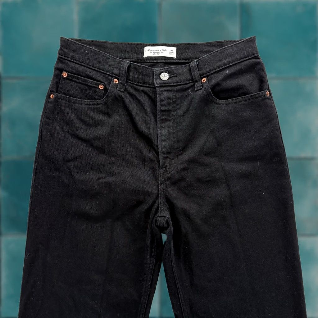 Abercrombie & Fitch Abercrombie & Fitch Jeans Womens 30 Black High Rise Straight Denim 90s Relaxed Size 30" / US 8 / IT 44 - 1 Thumbnail