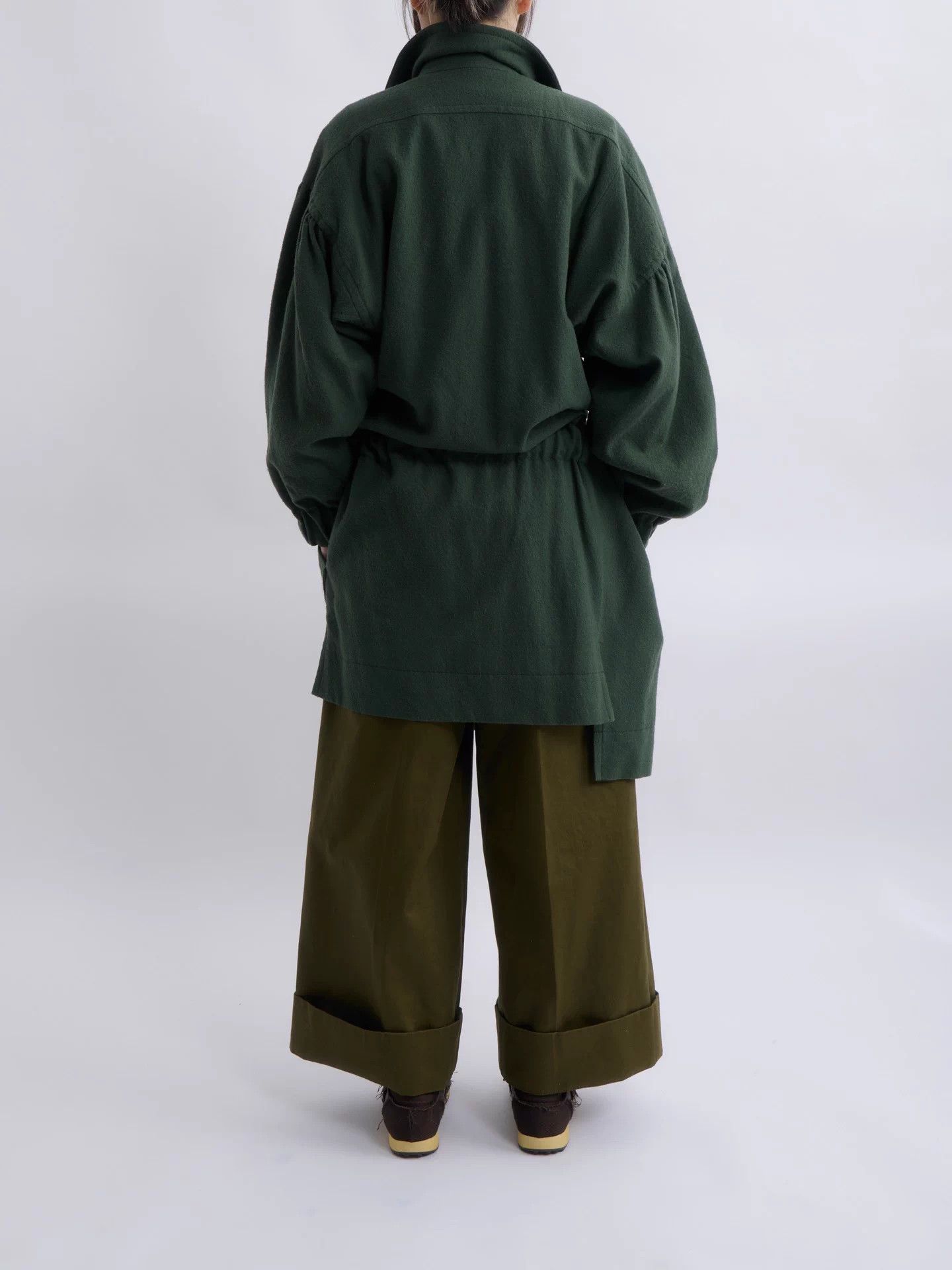 Vivienne Westwood VIVIENNE WESTWOOD 90s Red Label Bottle Green Tie Wool Coat Size S / US 4 / IT 40 - 2 Thumbnail