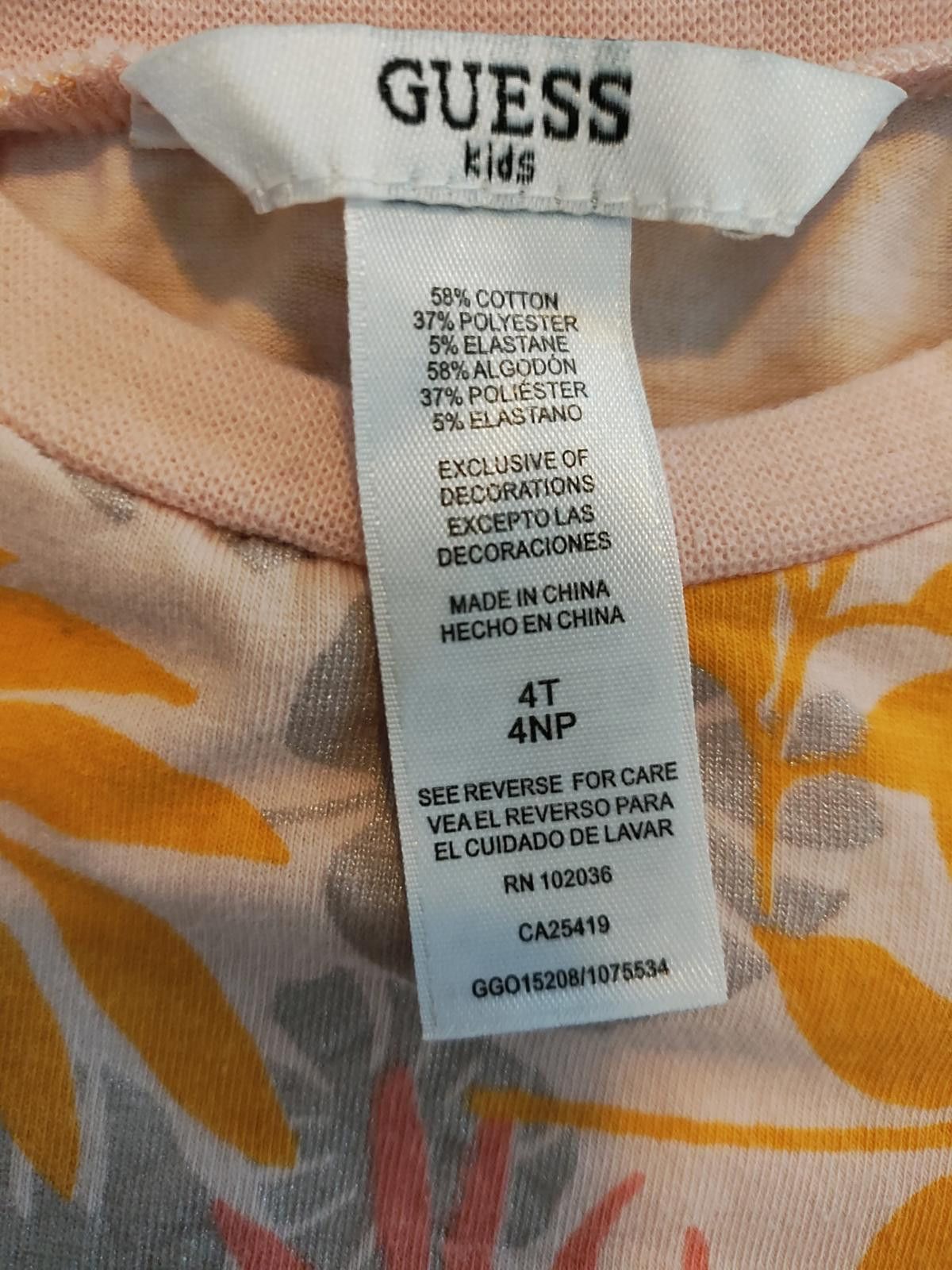 Other Guess Kids Floral Printed Dress Size 4T - Summer Casual Size ONE SIZE - 4 Thumbnail