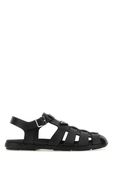 Rubber sandals in black - Prada