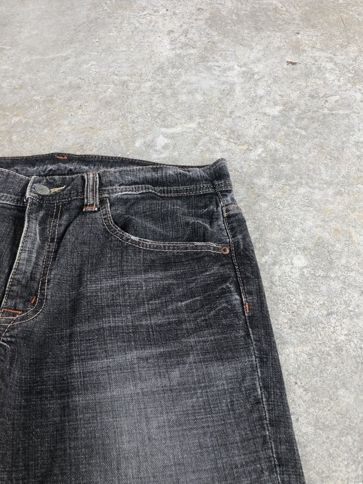 If Six Was Nine Japanese GL Heart Flared Jeans Distressed Denim Size US 33 - 15 Thumbnail