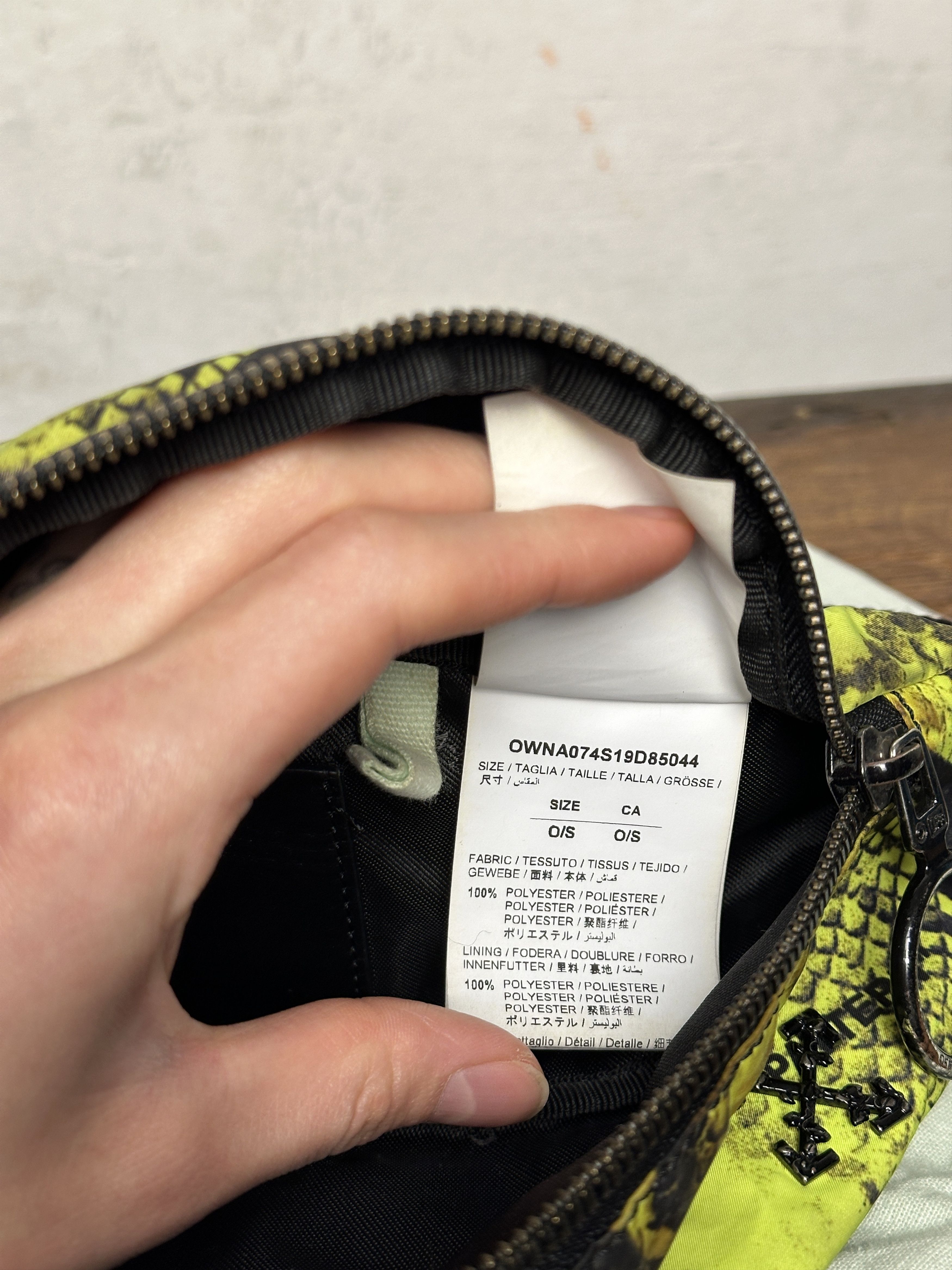 Off-White Off-white Neon Yellow Python-print Belt Bag In Fluo Yellow Size ONE SIZE - 15 Thumbnail