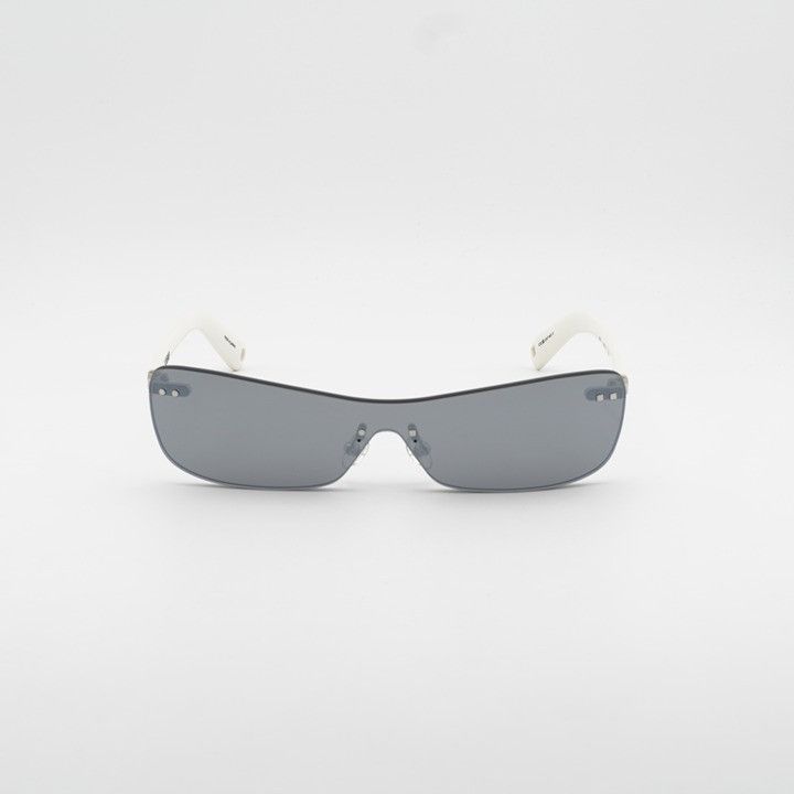 Jacquemus Jacquemus MIRADA JAC/69 C3 Sunglasses White Shield Frame Size ONE SIZE - 2 Thumbnail