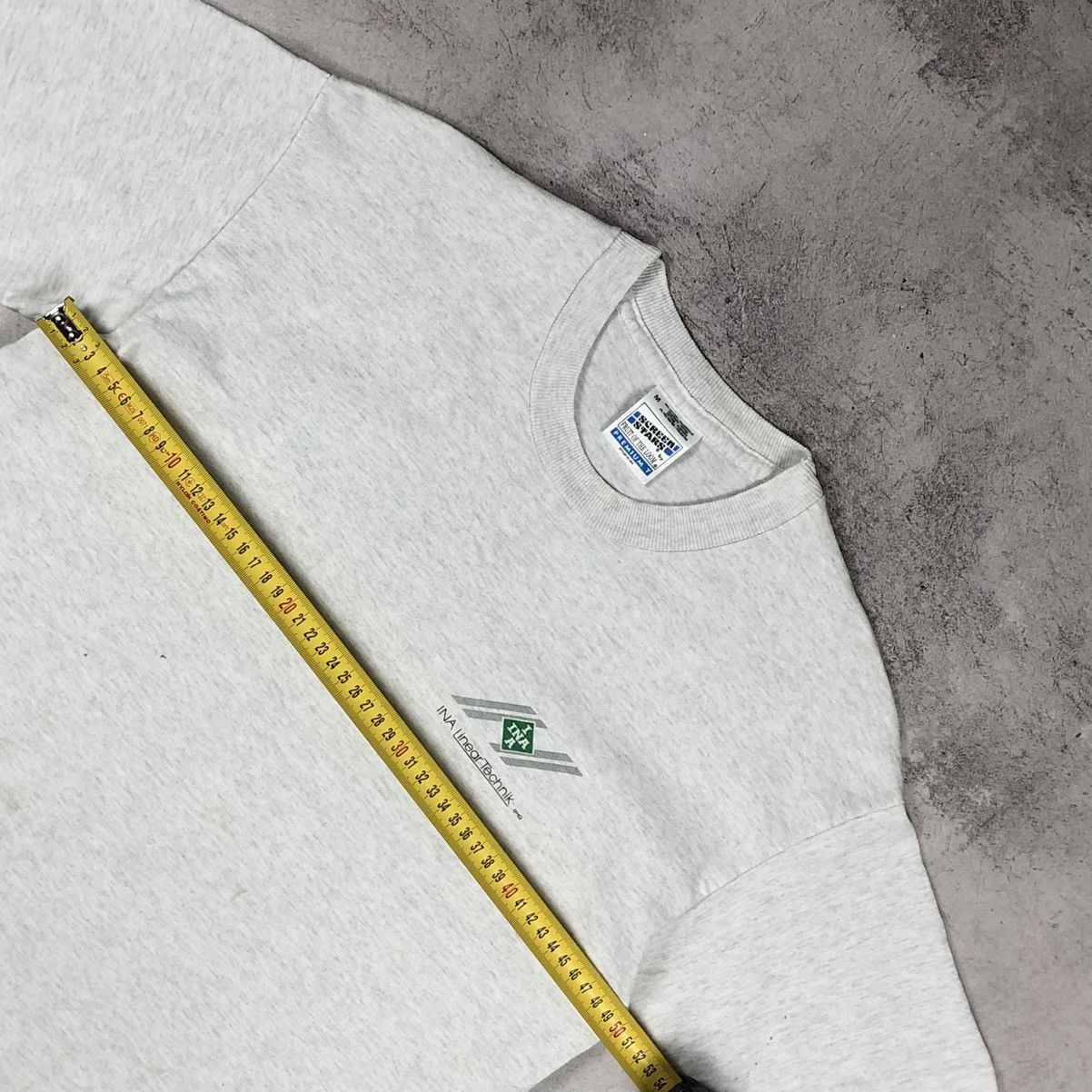 Vintage 90s INA Linear Technology Industrial Art Screen Stars Tee Size US M / EU 48-50 / 2 - 20 Thumbnail