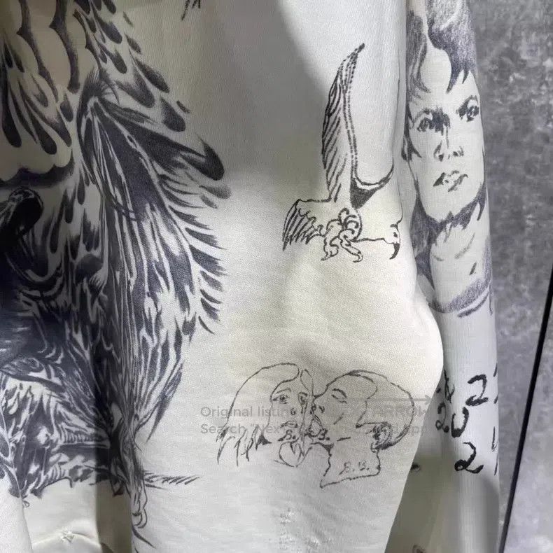 Balenciaga Balenciaga Distressed Doodle Patterned Jacket Size US S / EU 44-46 / 1 - 7 Thumbnail
