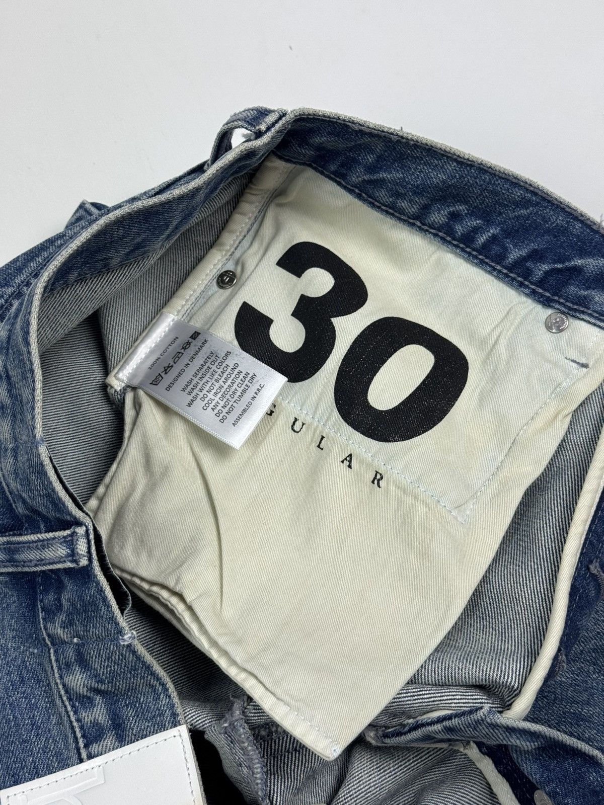 Han Kjobenhavn New! Han Kjobenhavn Drop Crotch Washed Selvage Denim Jeans Size US 30 / EU 46 - 13 Thumbnail