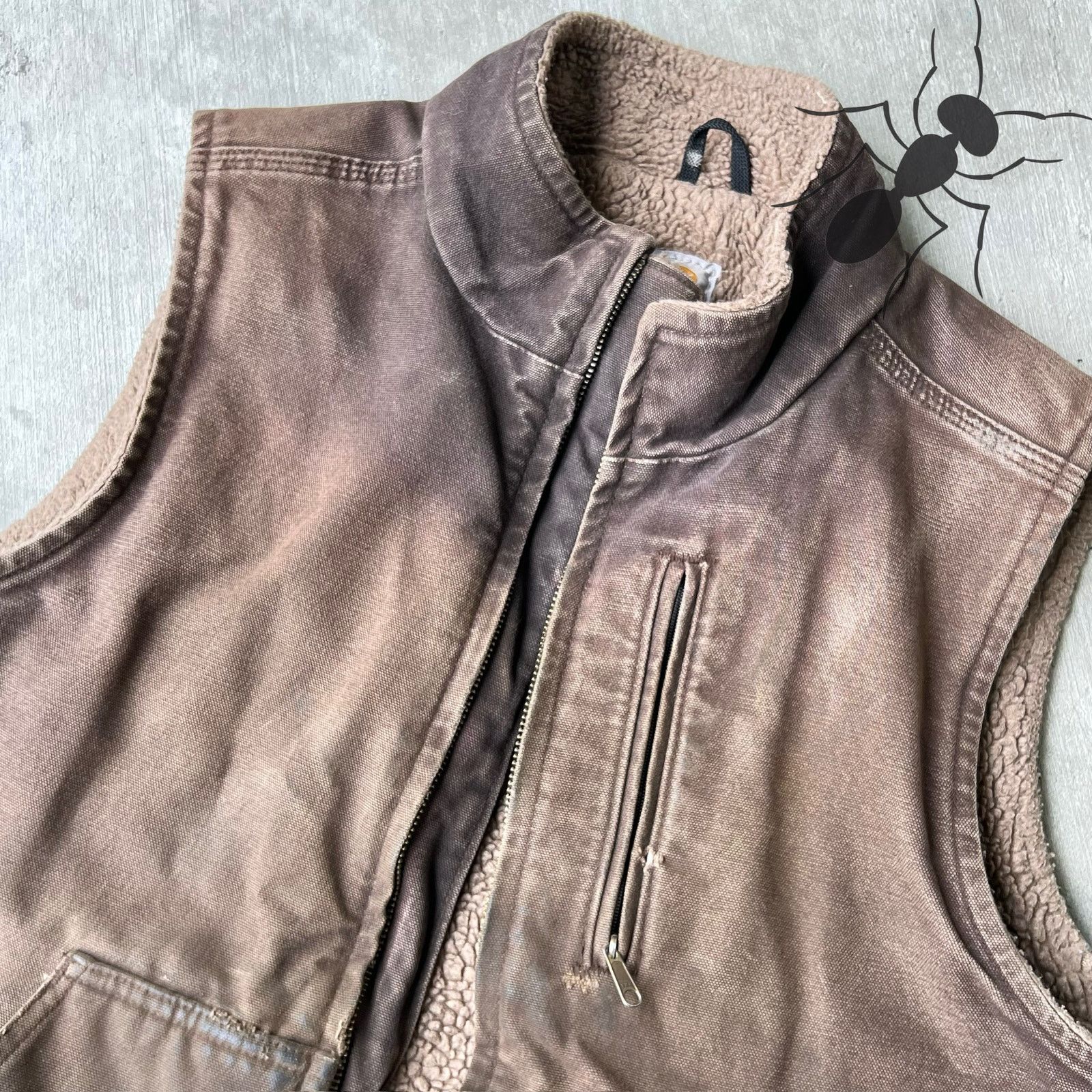 Carhartt × Vintage Carhartt V33 DKB faded brown work wear vest Size US M / EU 48-50 / 2 - 2 Thumbnail
