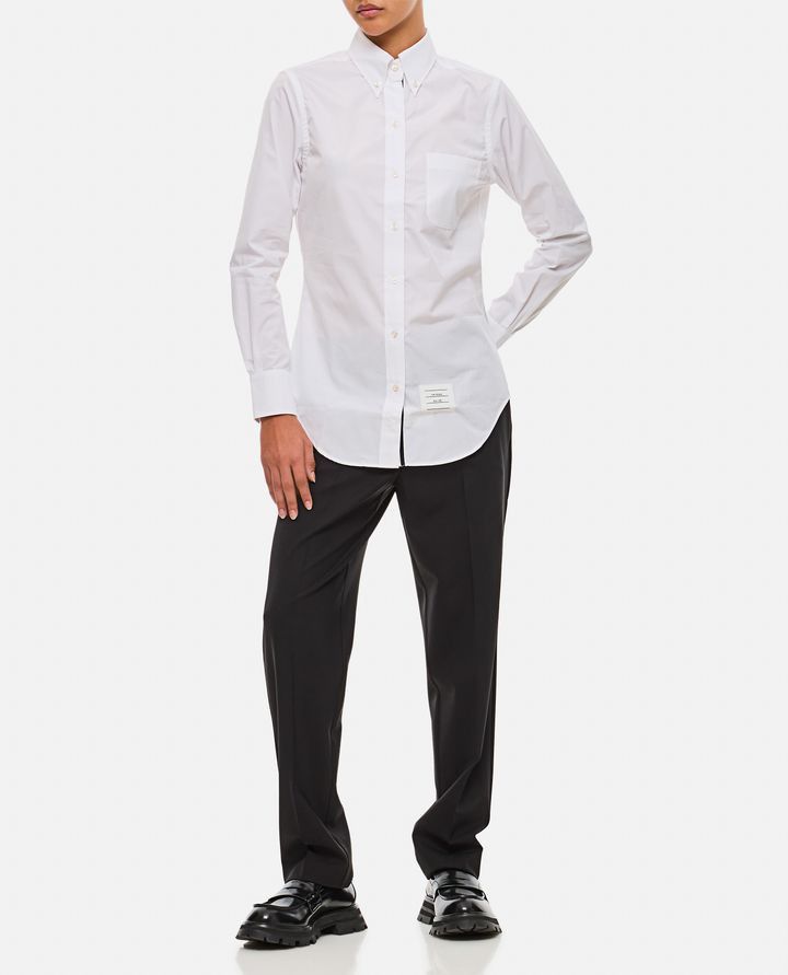 Thom Browne o1s22i1n0924 Fitted Shirt in Poplin in White Size S / US 4 / IT 40 - 4 Thumbnail