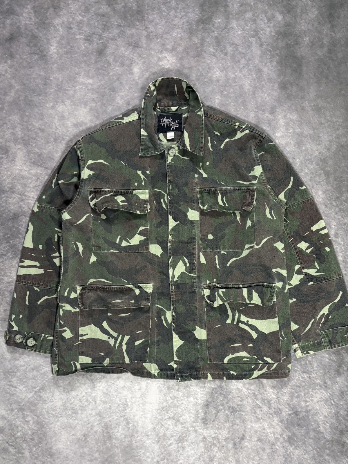 Vintage Vintage Military Chore Coat Camo 4 Pocket 90s Canvas Jacket Size US XS / EU 42 / 0 - 1 Thumbnail