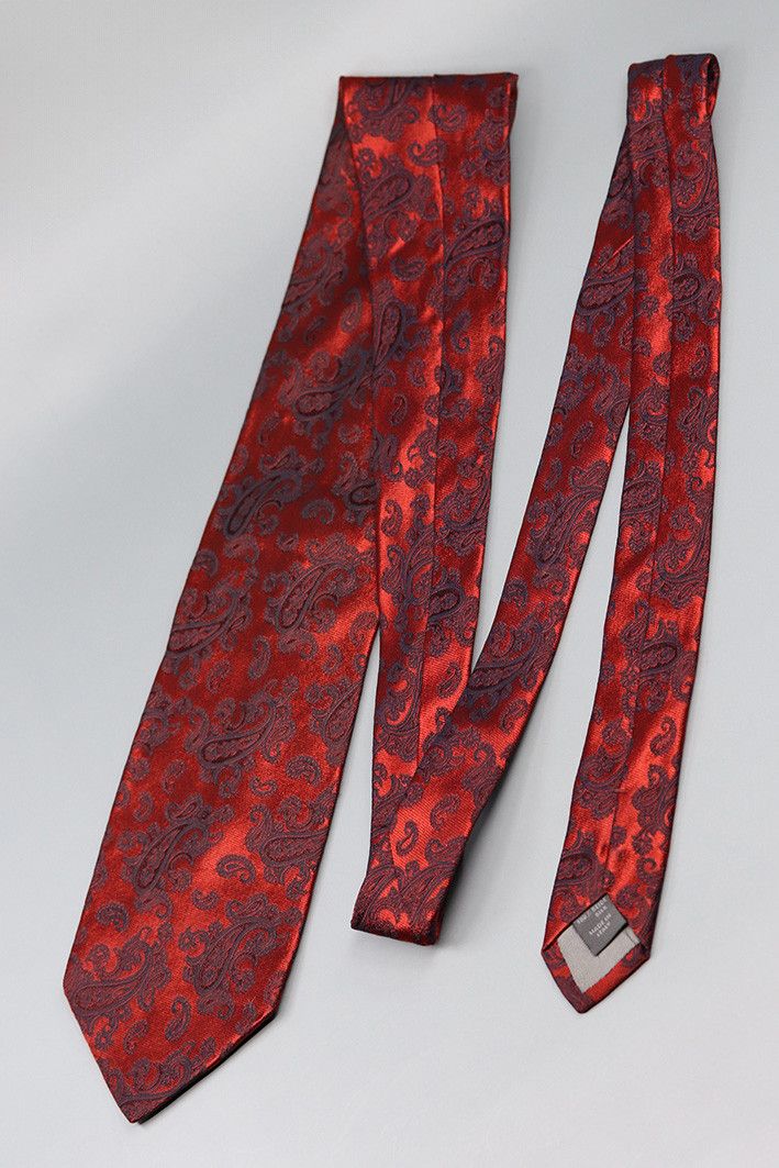 Joop! Vintage JOOP! Red Paisley Silk Tie – Made in Italy Size ONE SIZE - 9 Thumbnail