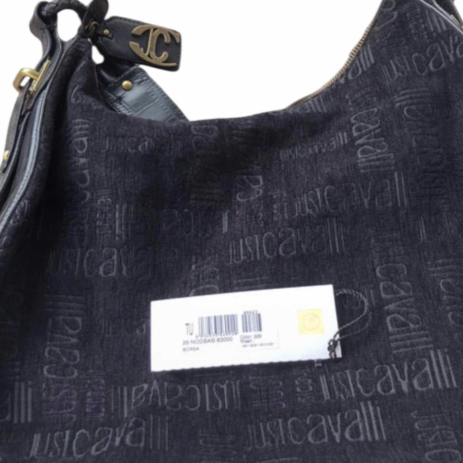 Roberto Cavalli The Cavalli Large Velour Shoulder Bag Size ONE SIZE - 3 Thumbnail