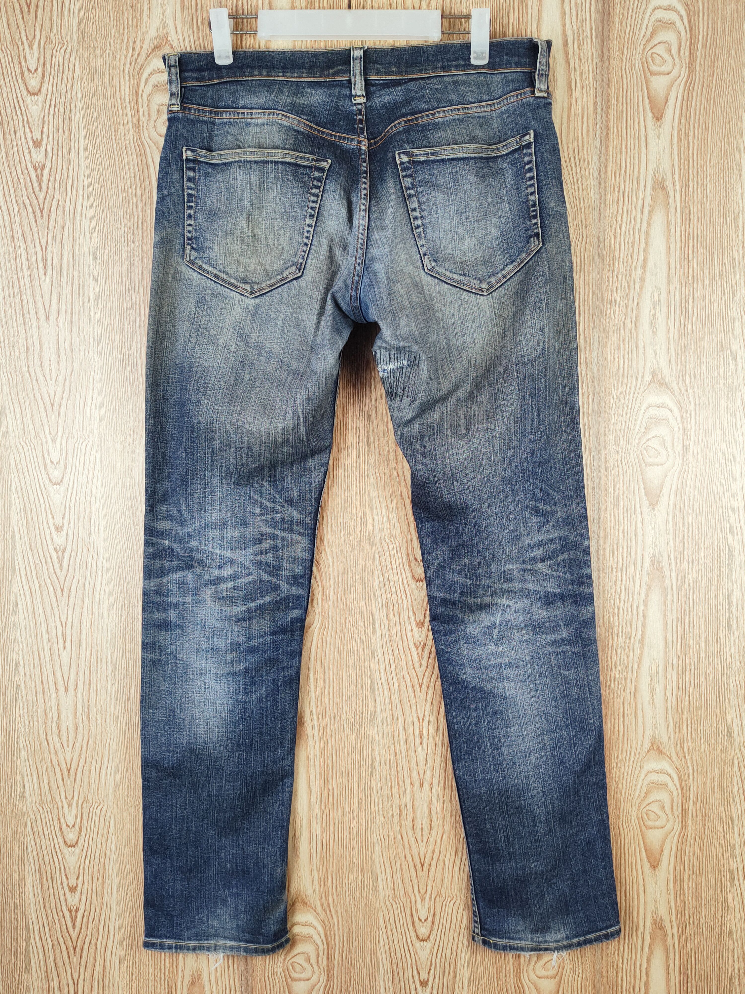 Japanese Brand Japanese Brand Dark Blue Faded Ripped Jeans #S2735 Size US 32 / EU 48 - 7 Thumbnail