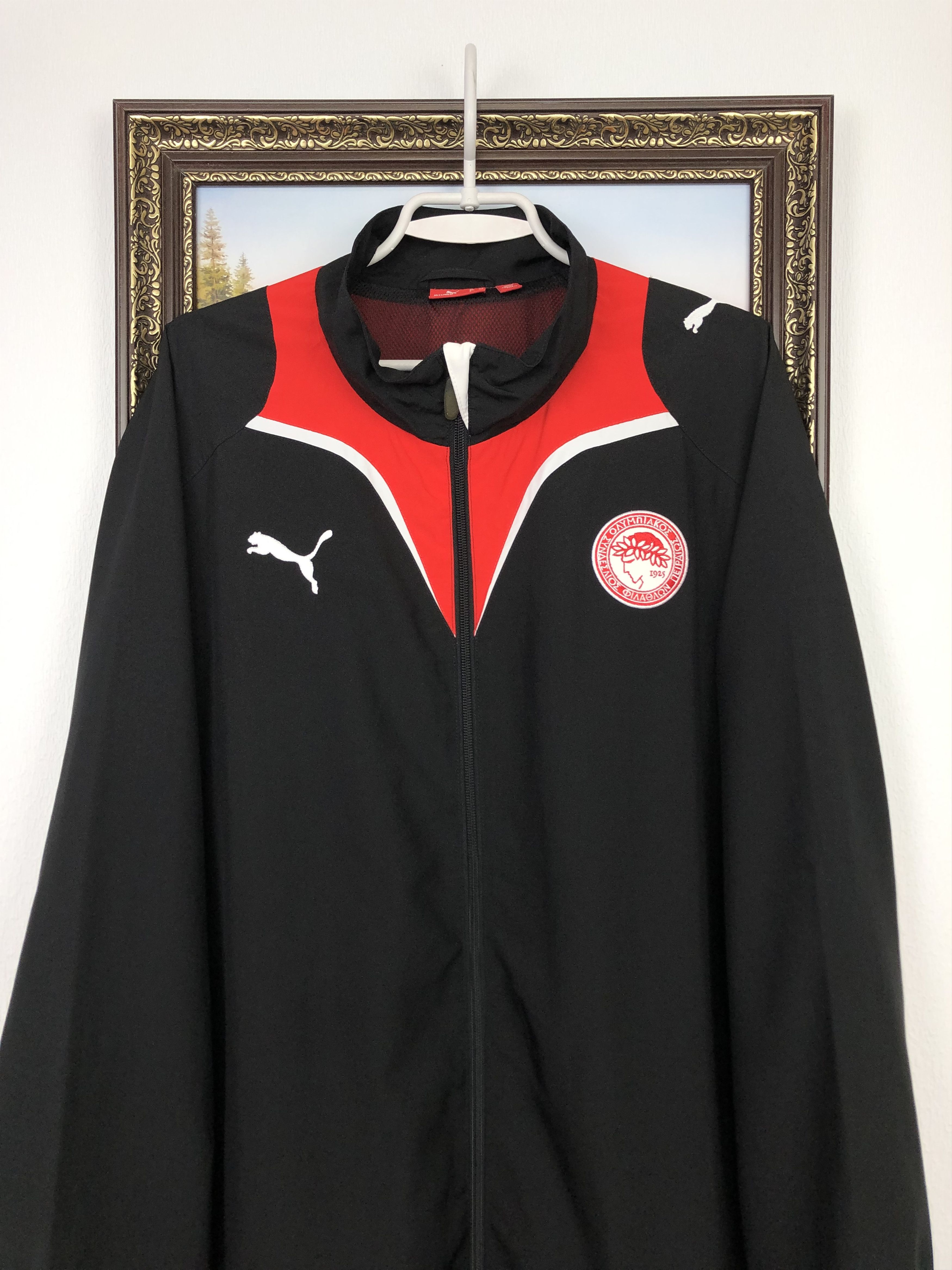 Puma Vintage Olympiacos Football Jacket Train Soccer Track Top Size US XXL / EU 58 / 5 - 2 Thumbnail