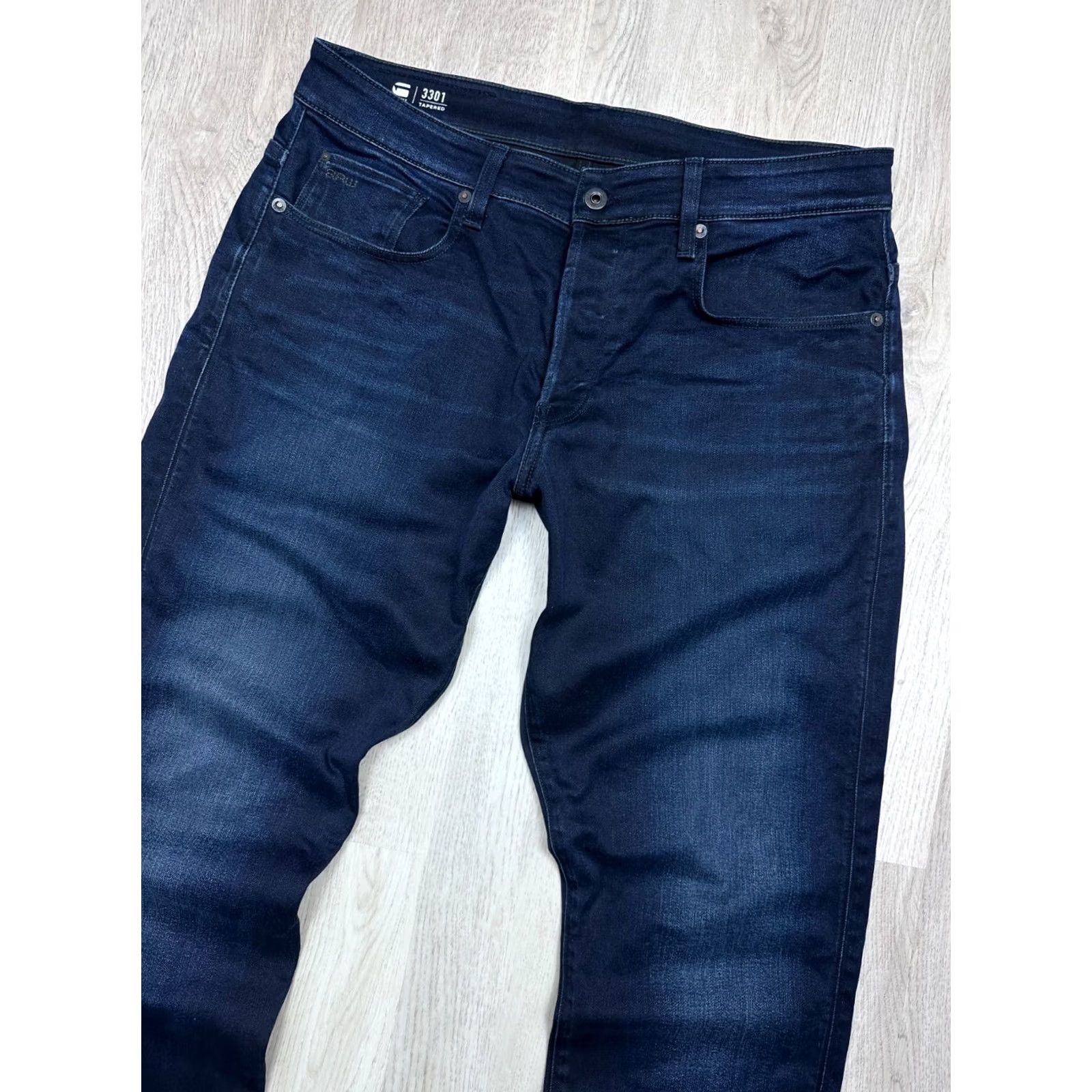 G-Star G-Star 3301 Jeans Jeans Regular Denim 34 Blue Mens 3301 Stars 34 Inseam 34 Wool? Size US 34 / EU 50 - 2 Thumbnail