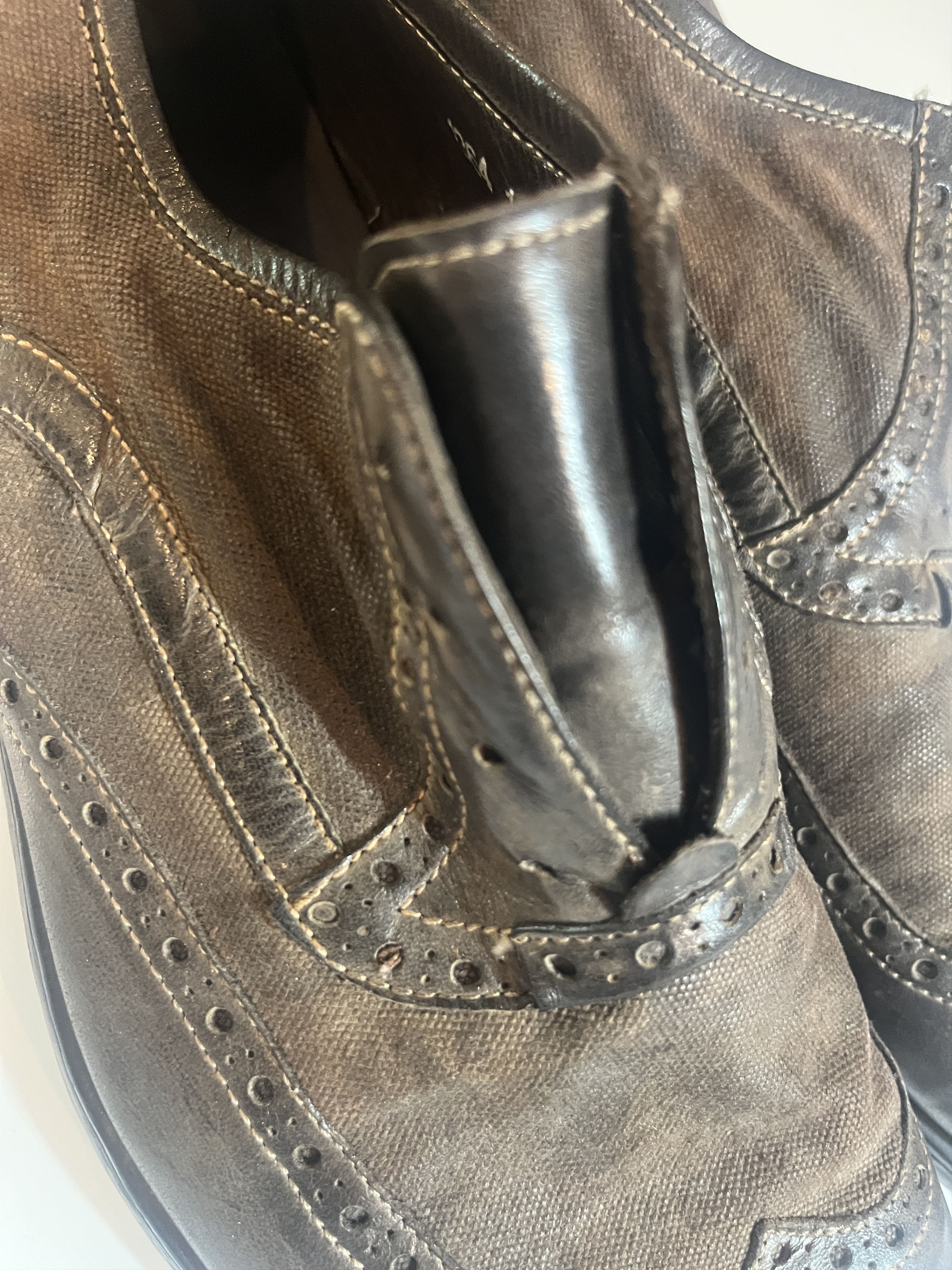 John Varvatos Varvatos Made in Italy Wingtip Laceless Brogue Style 1364 Size US 11 / EU 44 - 6 Thumbnail