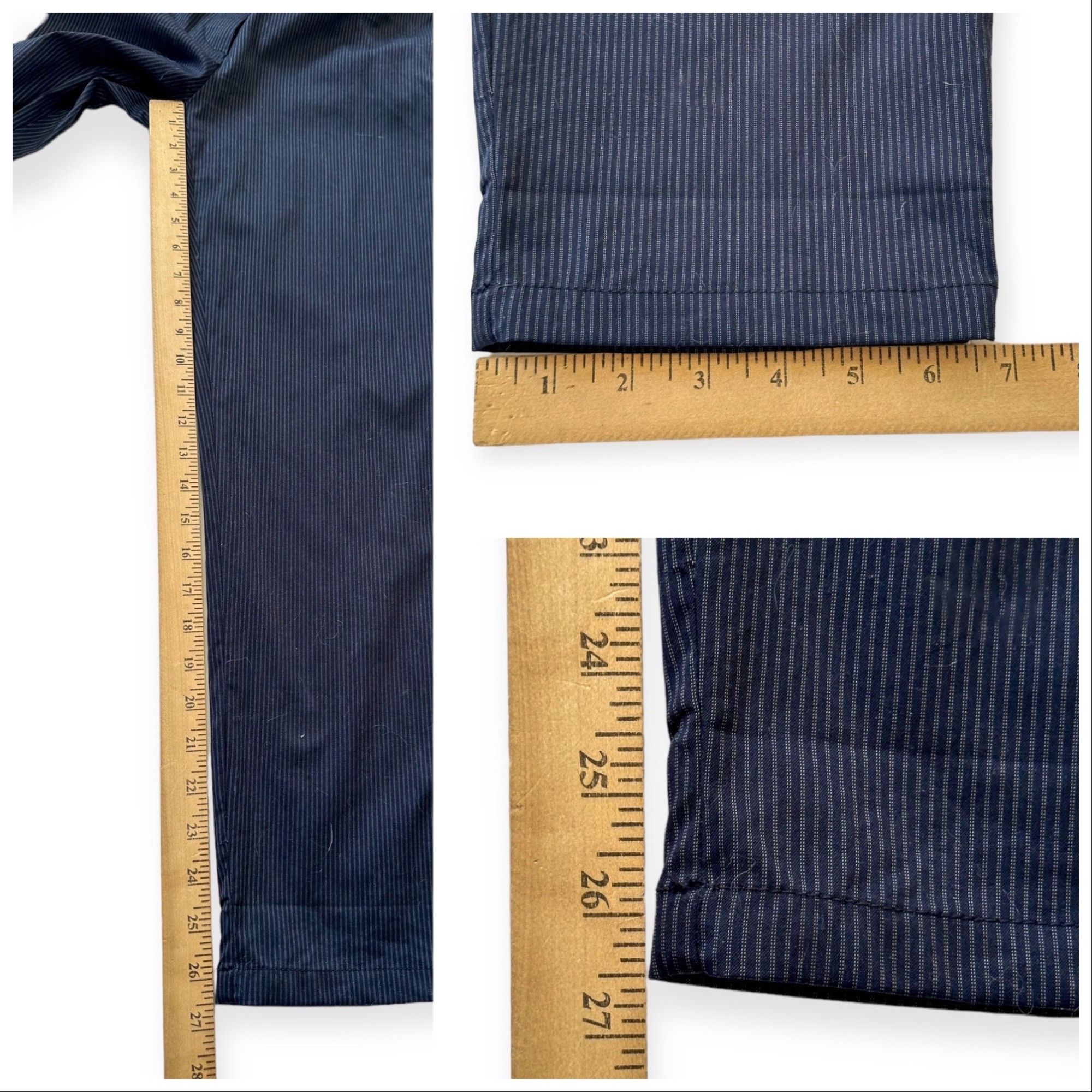 Prada Prada Blue Striped Cotton Pants, Size Italian 46/L Size 32" / US 10 / IT 46 - 12 Thumbnail