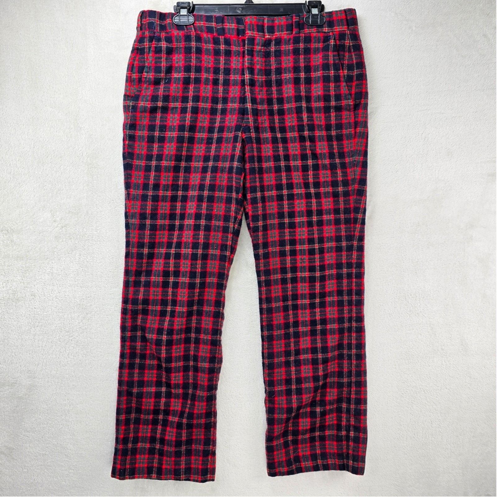 Corbin Vintage Scottish Tartan By Corbin Pants 34x27 Plaid Wool 70s Size US 34 / EU 50 - 1 Thumbnail