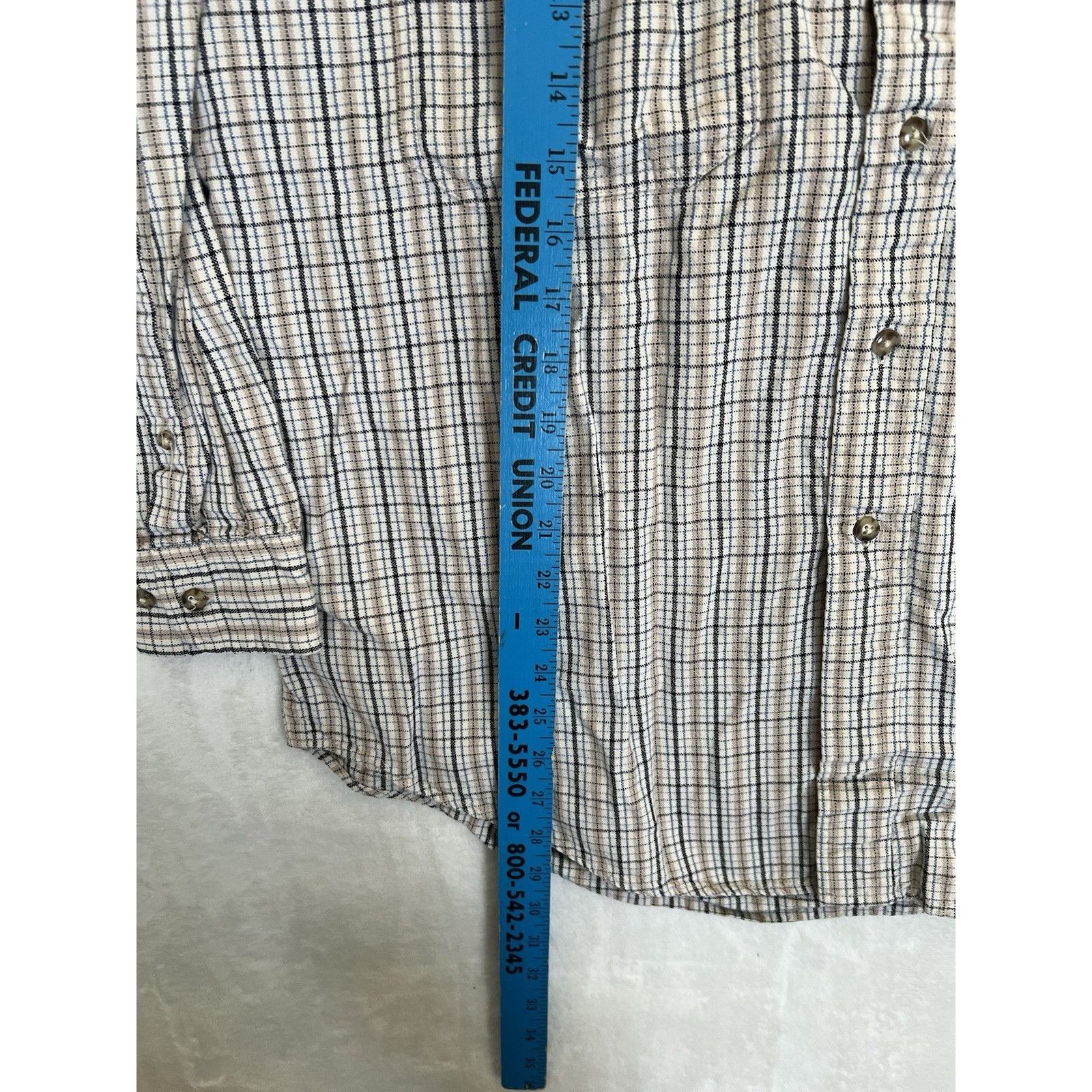 Pendleton Pendleton Long Sleeve Button Up White Tan Plaid Mens Shirt S Size US L / EU 52-54 / 3 - 5 Thumbnail