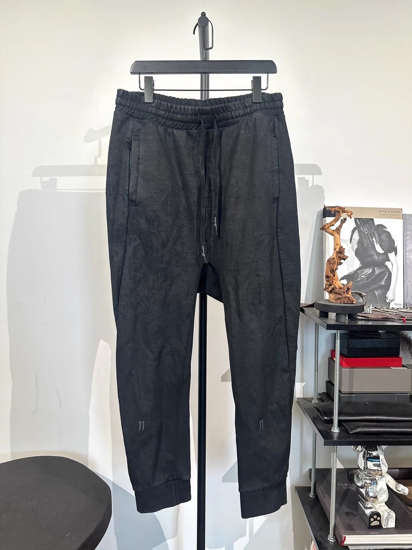 11 By Boris Bidjan Saberi 11by BBS Coated Elastic Cuff Sweatpants K35 Size US 35 - 1 Thumbnail