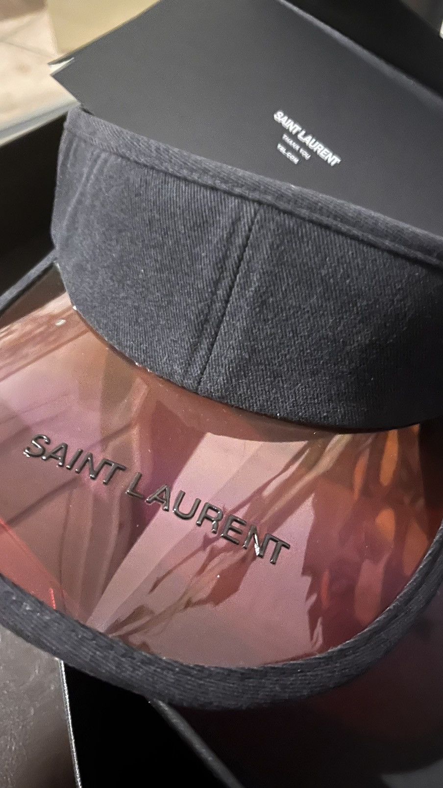 Yves Saint Laurent YSL black cotton visor hat Size ONE SIZE - 5 Thumbnail