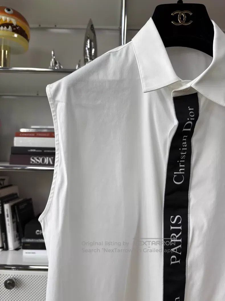 Dior Dior Size 38 Sleeveless shirt with white and black letter p Size US XXS / EU 40 - 2 Thumbnail