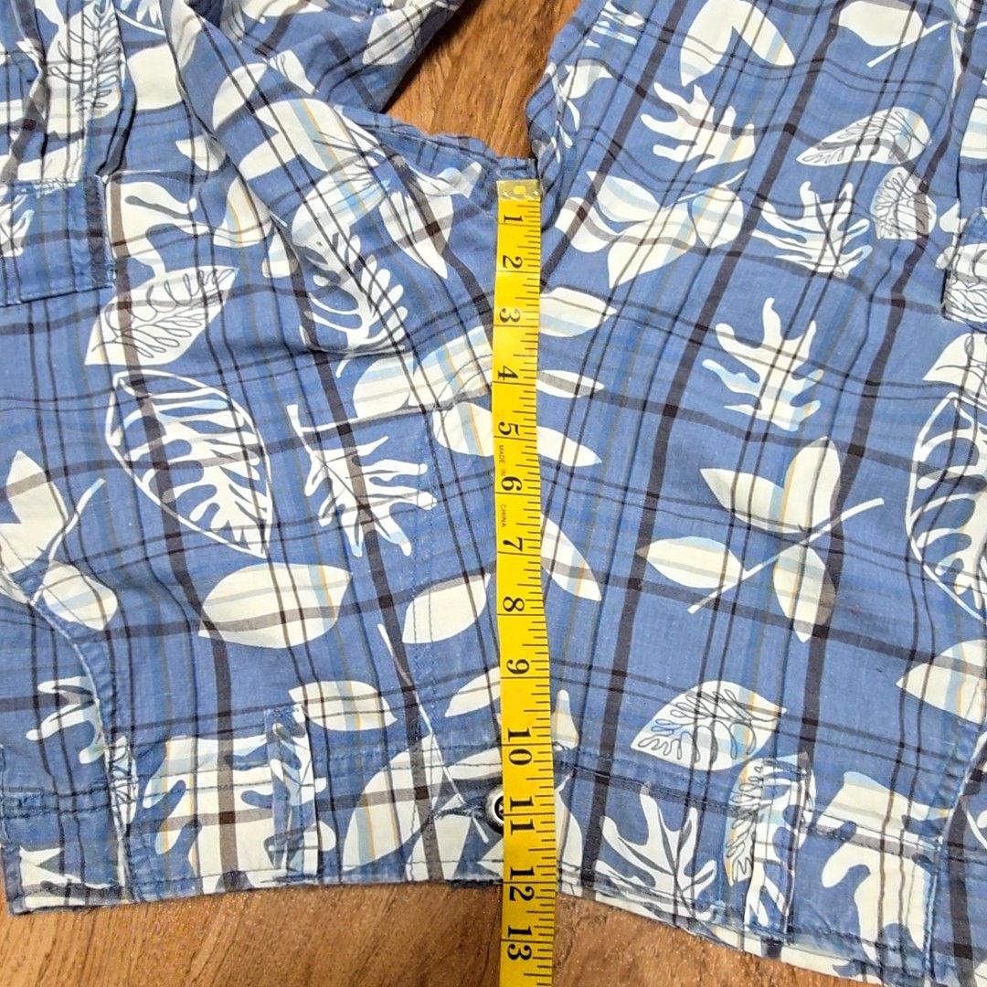Other Plugg Cargo Shorts Blue Floral Plaid Pattern 34 Mens Shorts Size US 34 / EU 50 - 8 Thumbnail