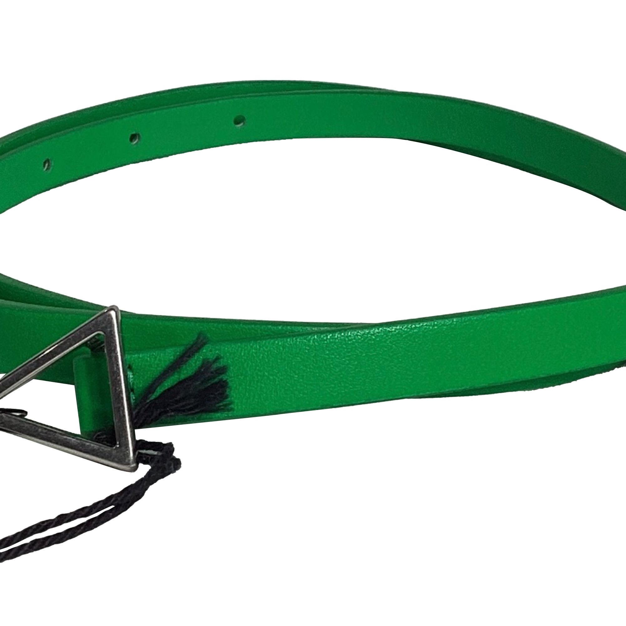 Bottega Veneta Bottega Veneta Triangle Buckle Belt in Green Leather Size ONE SIZE - 1 Thumbnail
