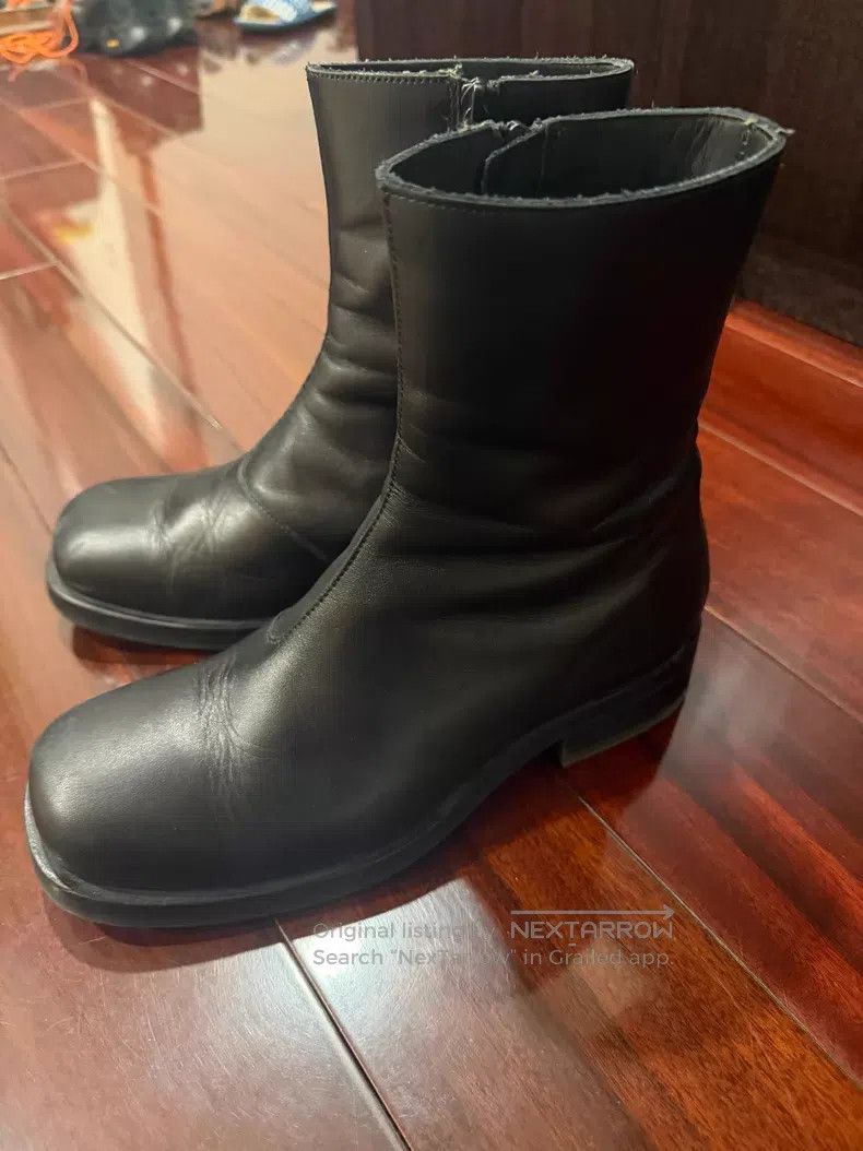 Our Legacy Our Legacy Black Mid-Calf Leather Boots Size US 7 / EU 40 - 2 Thumbnail