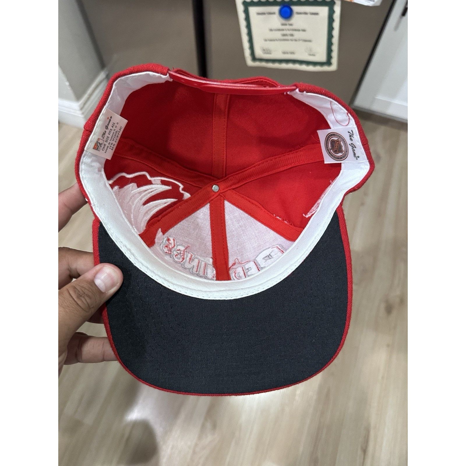 The Game Vintage Detroit Red Wings SnapBack Hat The Game Vtg 90s Zoom Size ONE SIZE - 6 Thumbnail