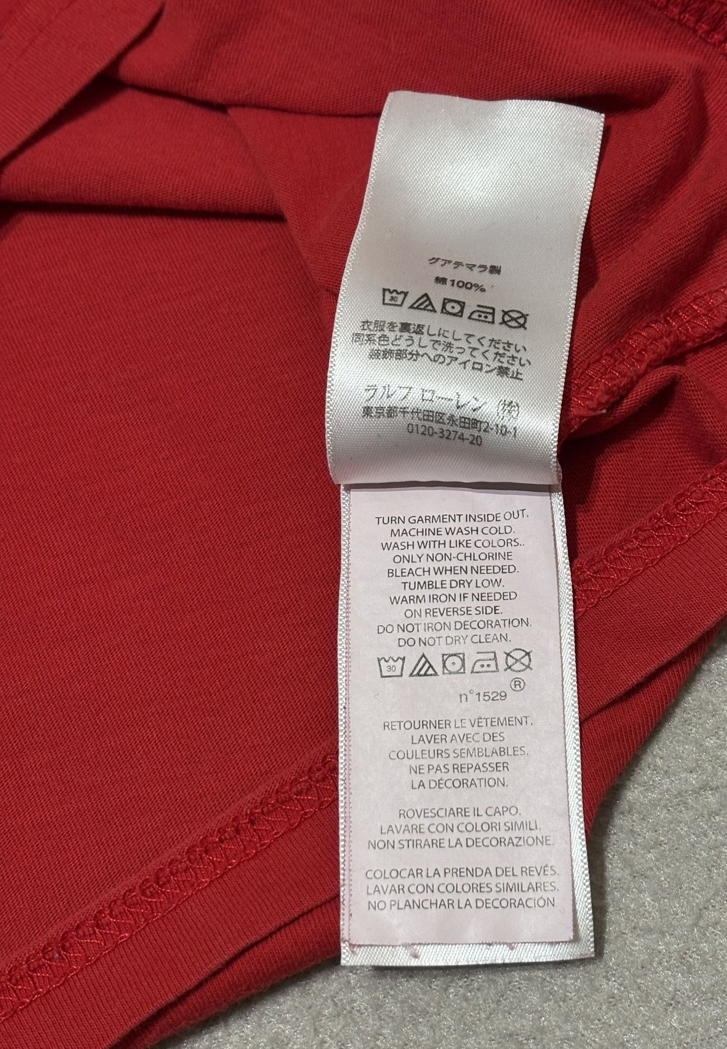 Polo Ralph Lauren Polo Ralph Lauren Flag Red T-Shirt size. L Size L / US 10 / IT 46 - 11 Thumbnail