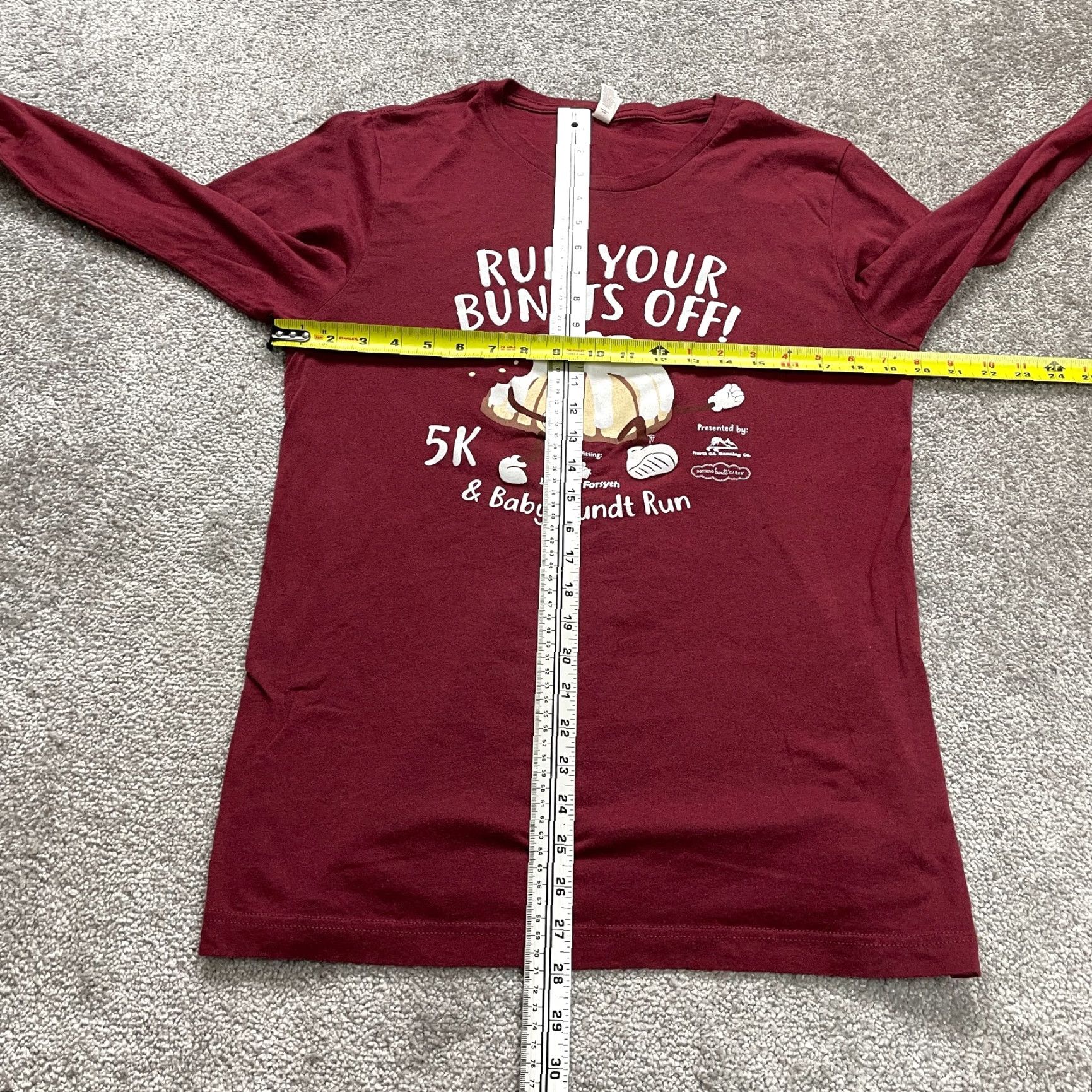 Vintage Bella + Canvas Shirt Unisex L Maroon Long Sleeve Crew Neck Graphic T-Shirt Casual Top Size US L / EU 52-54 / 3 - 7 Thumbnail