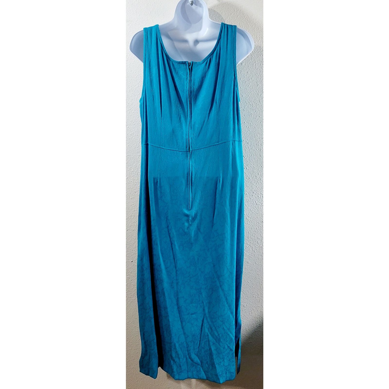 Other Karin Stevens Teal Blue 2 Piece Women's Dress 12 Embroidered Size XL / US 12-14 / IT 48-50 - 5 Thumbnail