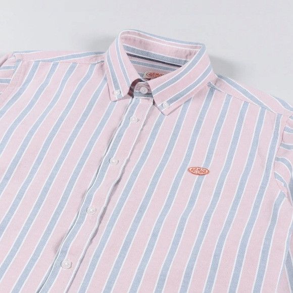 Armor-Lux Armor Lux Pink and Blue Striped Casual Button Down Shirt Size US M / EU 48-50 / 2 - 2 Thumbnail