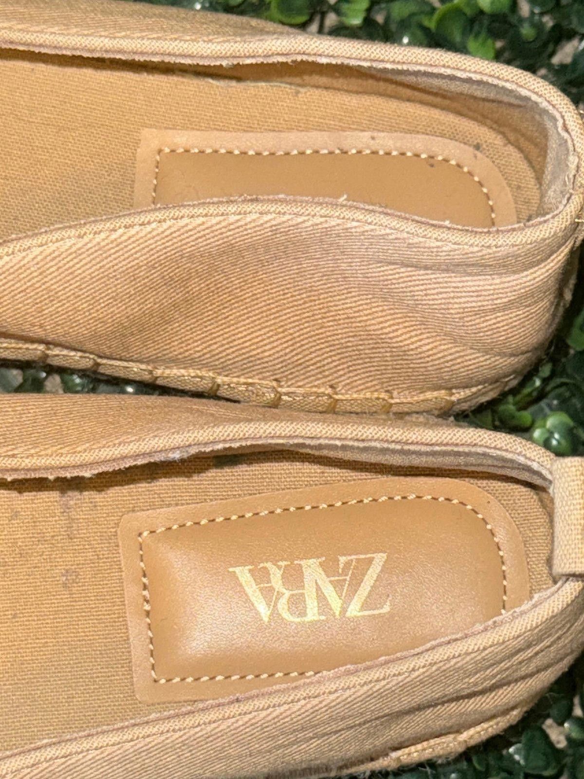 Zara ZARA canvas espadrilles with buckle tan canvas, size 41 10.5 Size US 10.5 / IT 40.5 - 6 Thumbnail