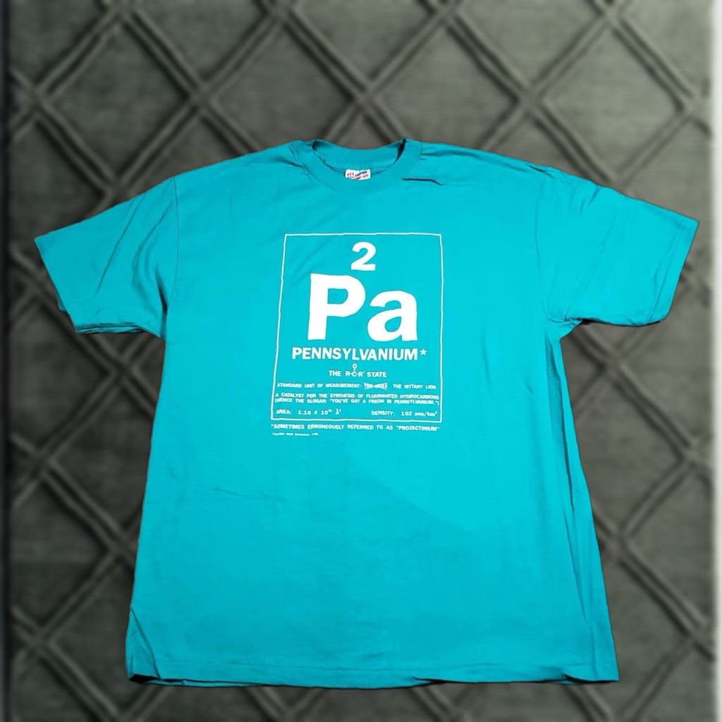 Hanes VINTAGE Chemistry Scientist Graphic Single Stitch T Shirt Penn State XL Size US L / EU 52-54 / 3 - 1 Thumbnail