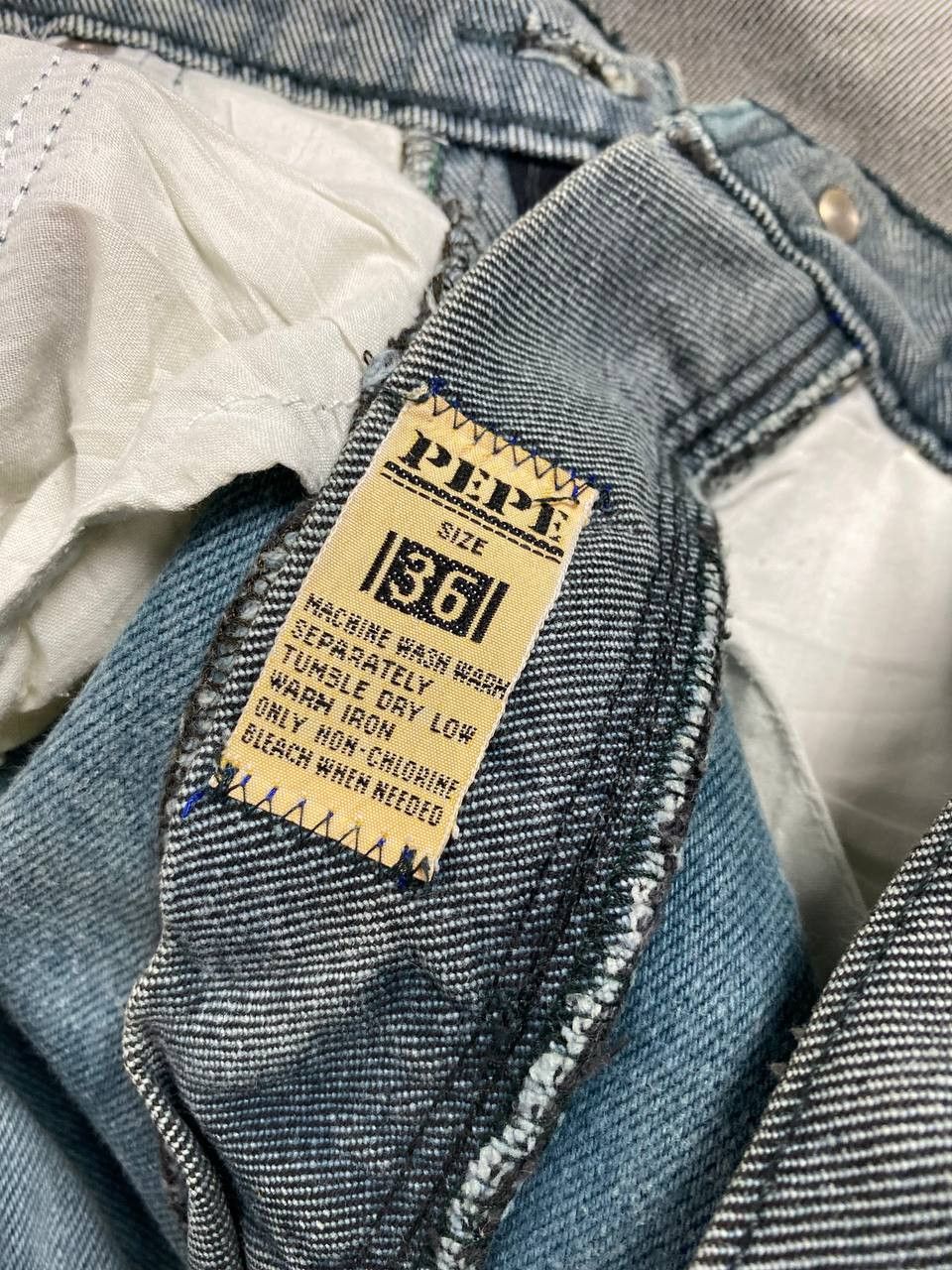 Pepe Jeans vintage pepe jeans nice design denim Size US 37 - 14 Thumbnail