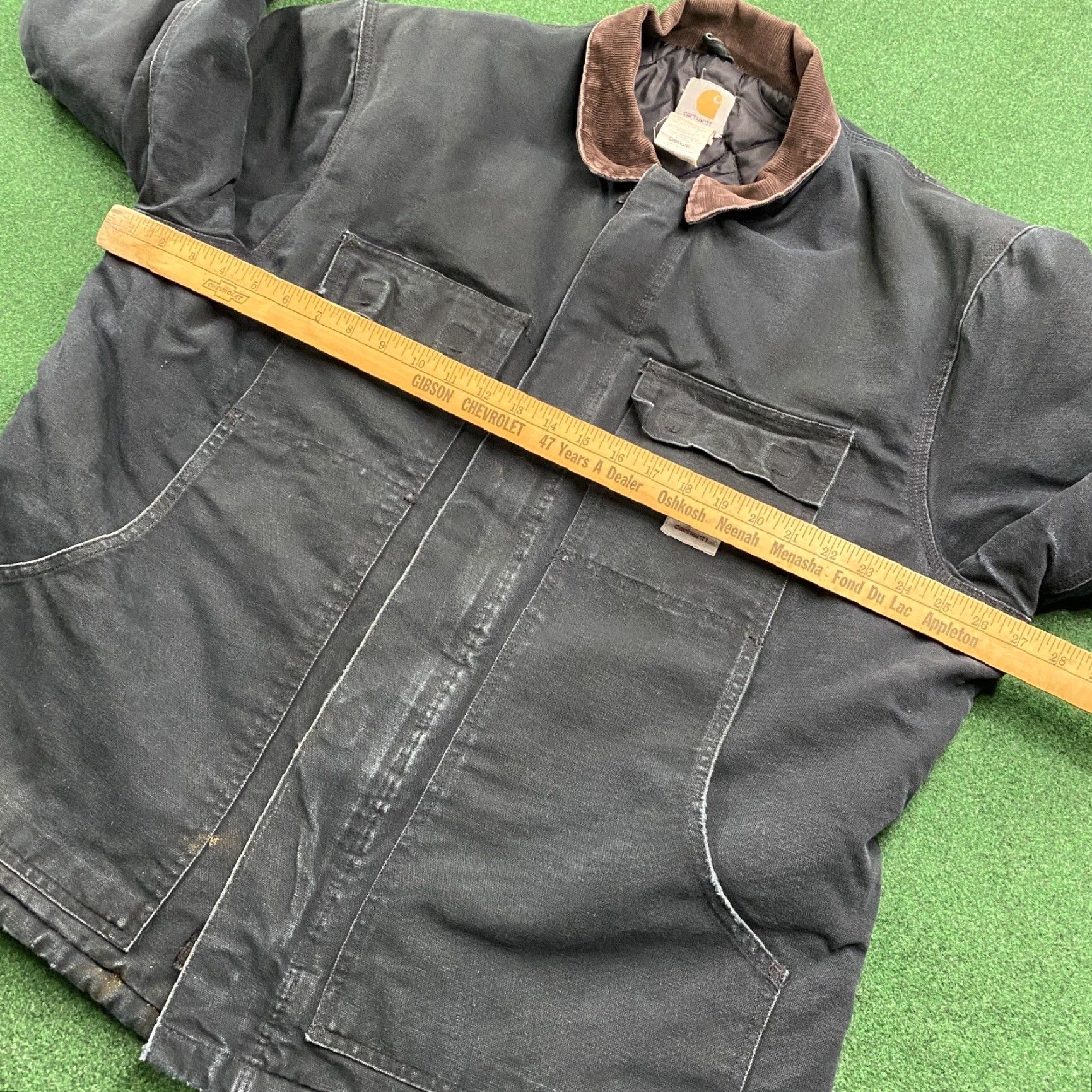 Carhartt VINTAGE Carhartt Jacket Mens 48 Black Canvas Quilted Lined Work Coat C03 BLK Jacket Size US M / EU 48-50 / 2 - 7 Thumbnail