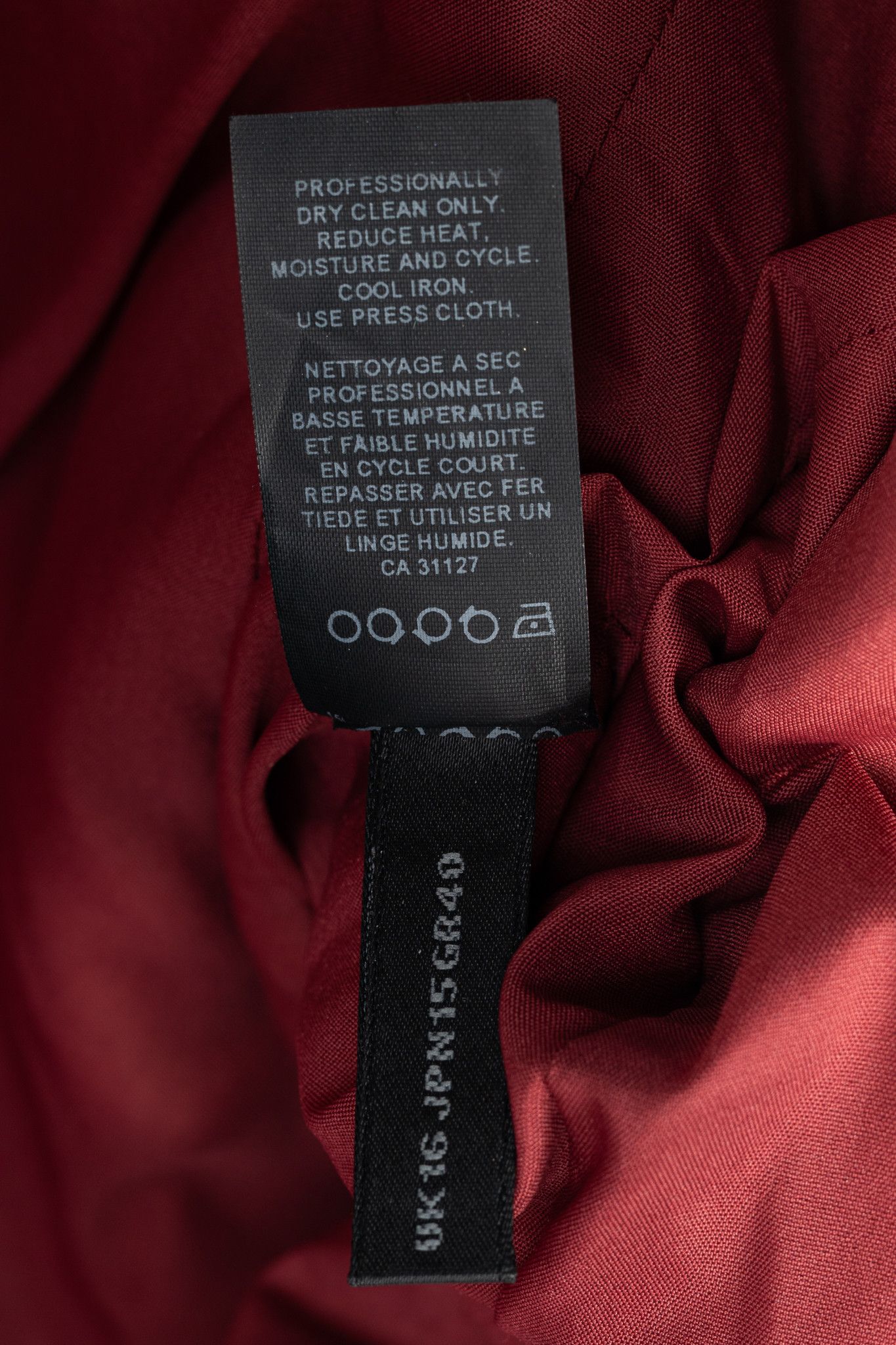 Donna Karan Donna Karan New York Red Wool Tweed Ruffle-Trim Blazer Size L / US 10 / IT 46 - 10 Thumbnail