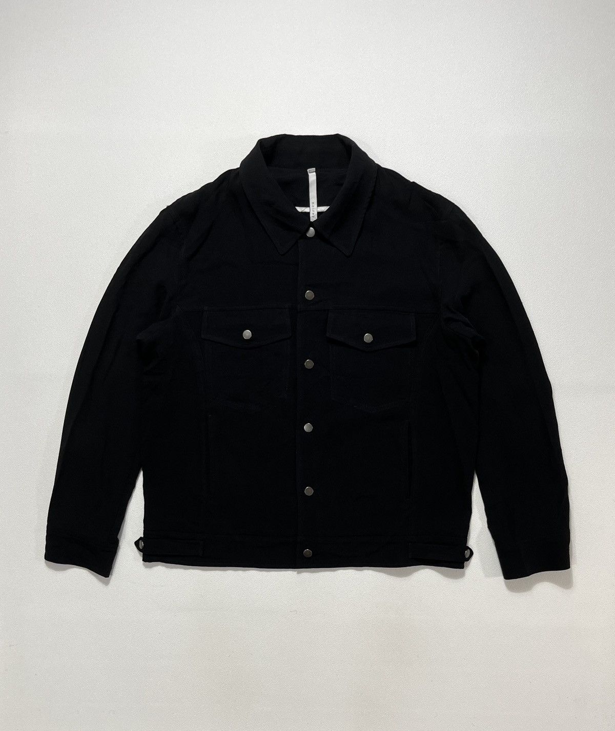 Beams Plus Noirer Silk Trucker Jacket Black Size US L / EU 52-54 / 3 - 1 Thumbnail