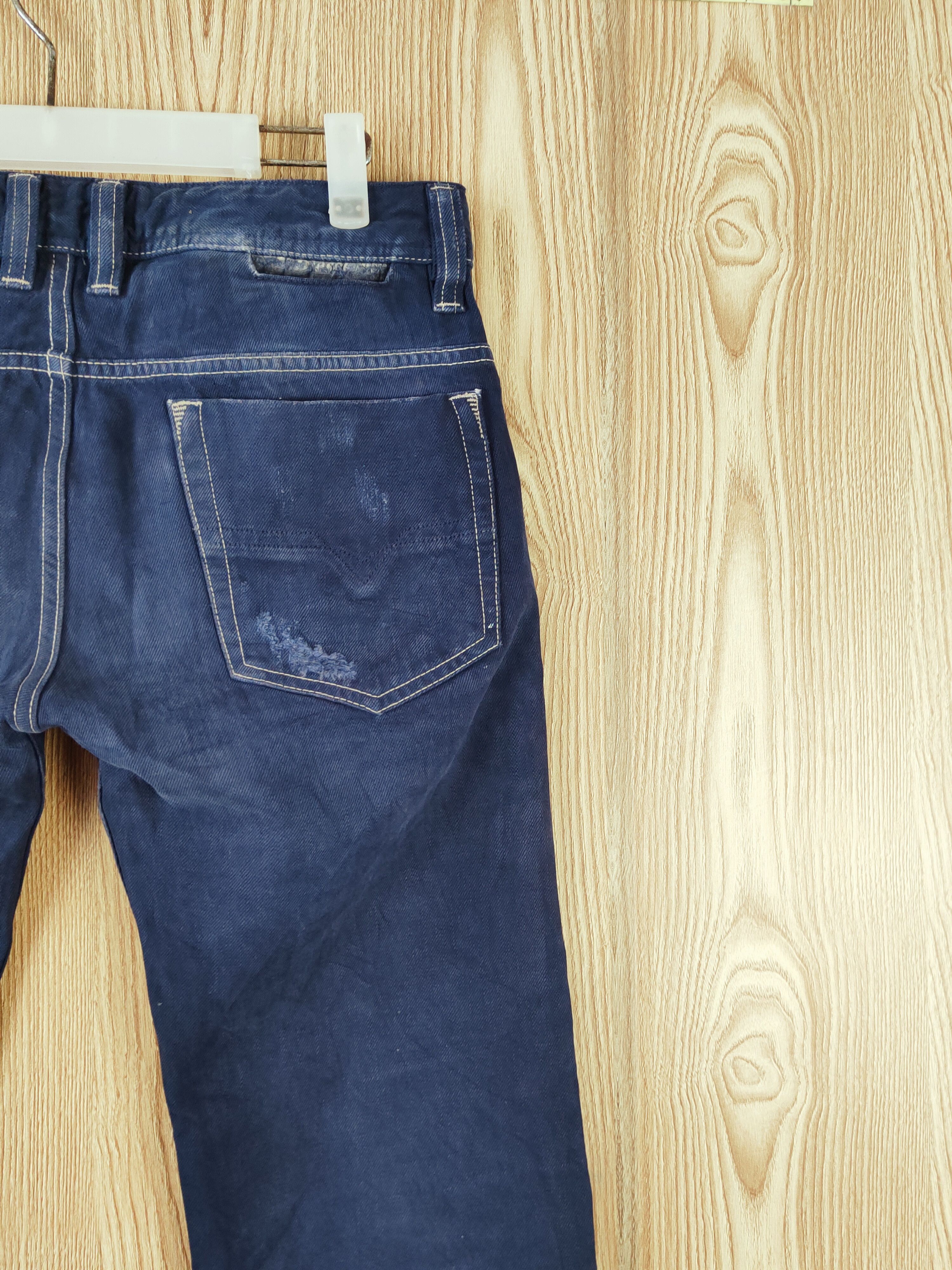 Diesel Diesel Safado Dark Blue Distressed Ripped denim Jeans #W794 Size US 29 - 12 Thumbnail