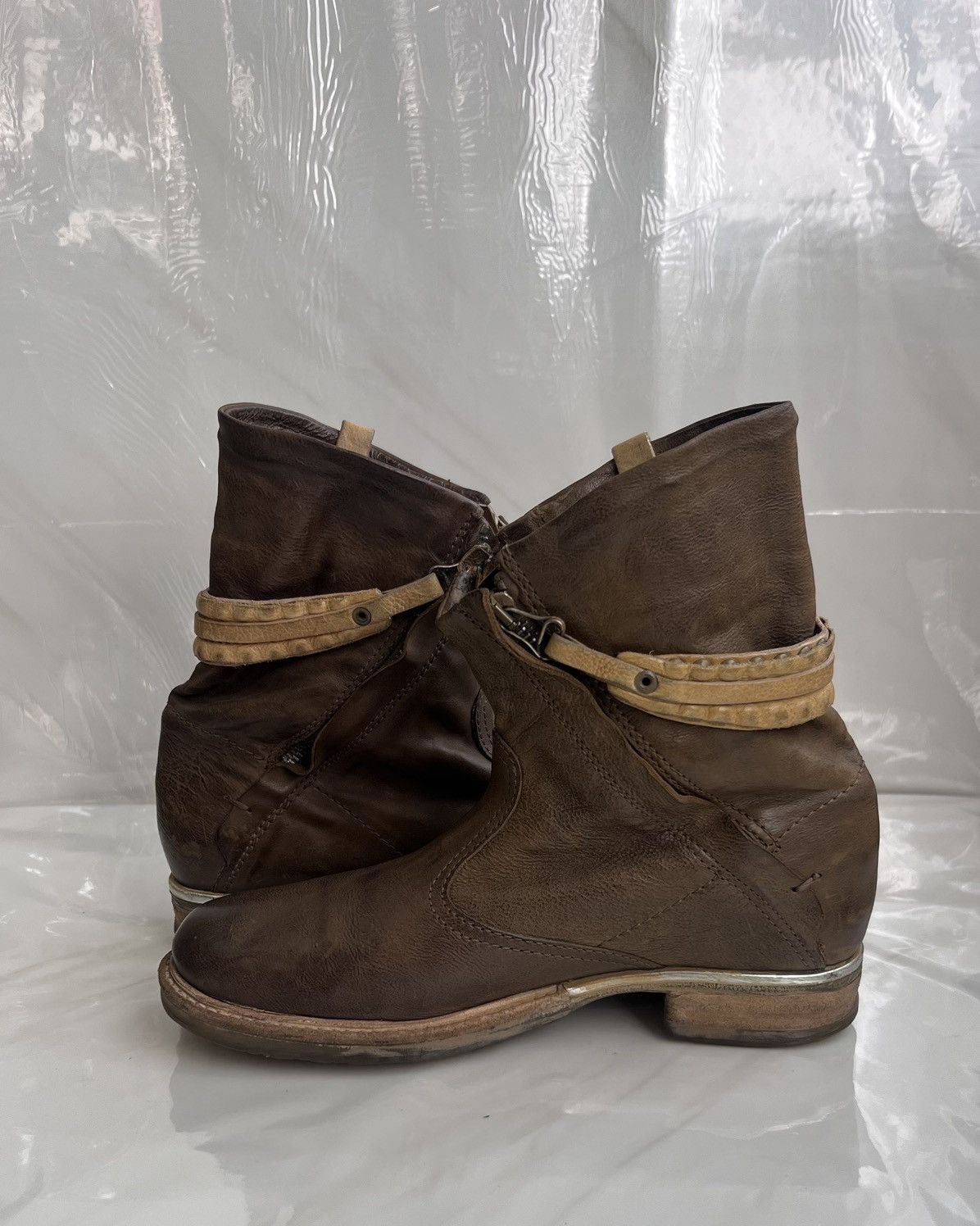 A.S.98 As 98 Airstep Zipper Boho Biker brown distressed boot Size US 8 / IT 38 - 7 Thumbnail