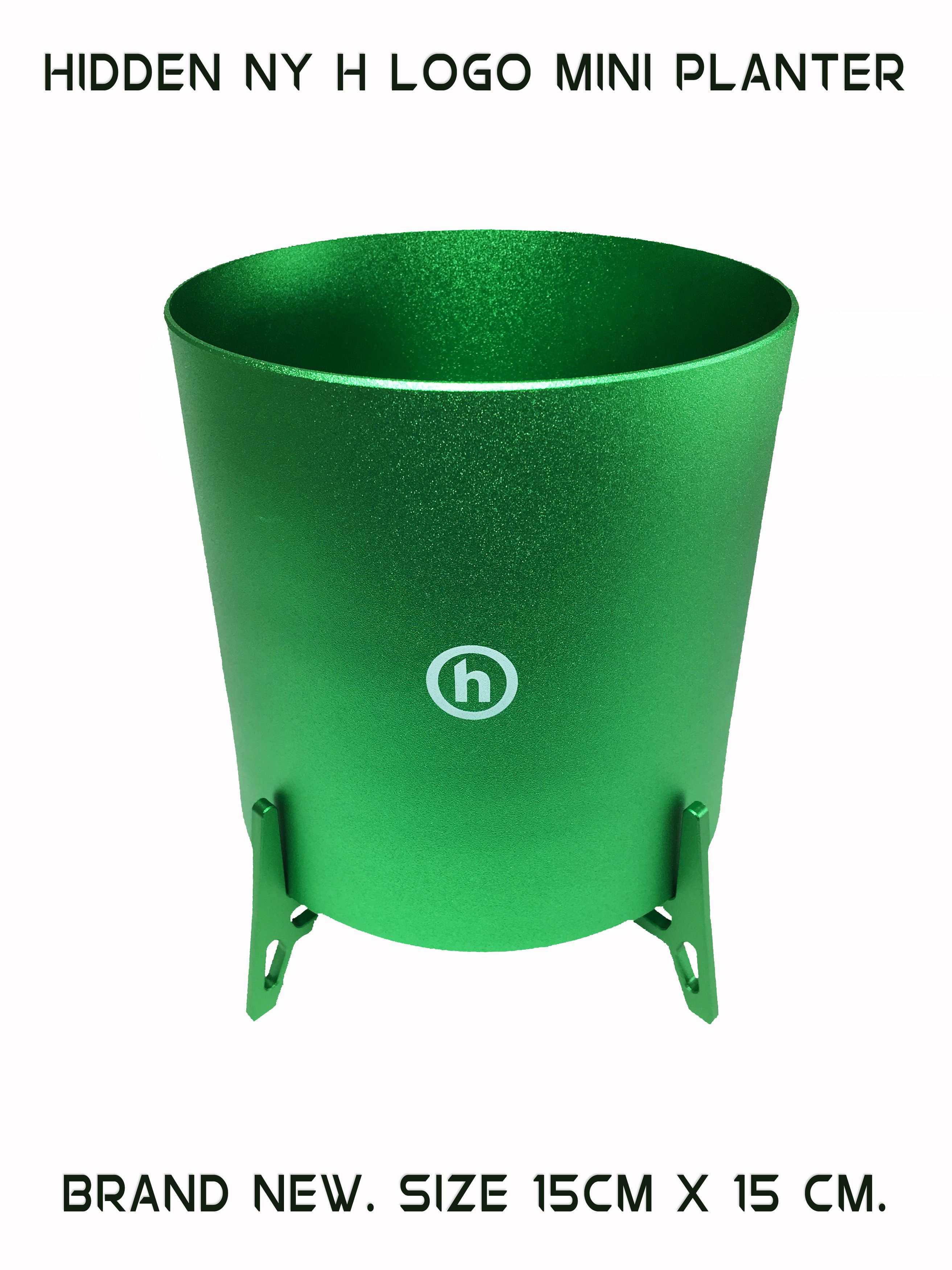 HIDDEN Hidden NY H Logo Aluminium Mini Planter Green Size ONE SIZE - 1 Thumbnail