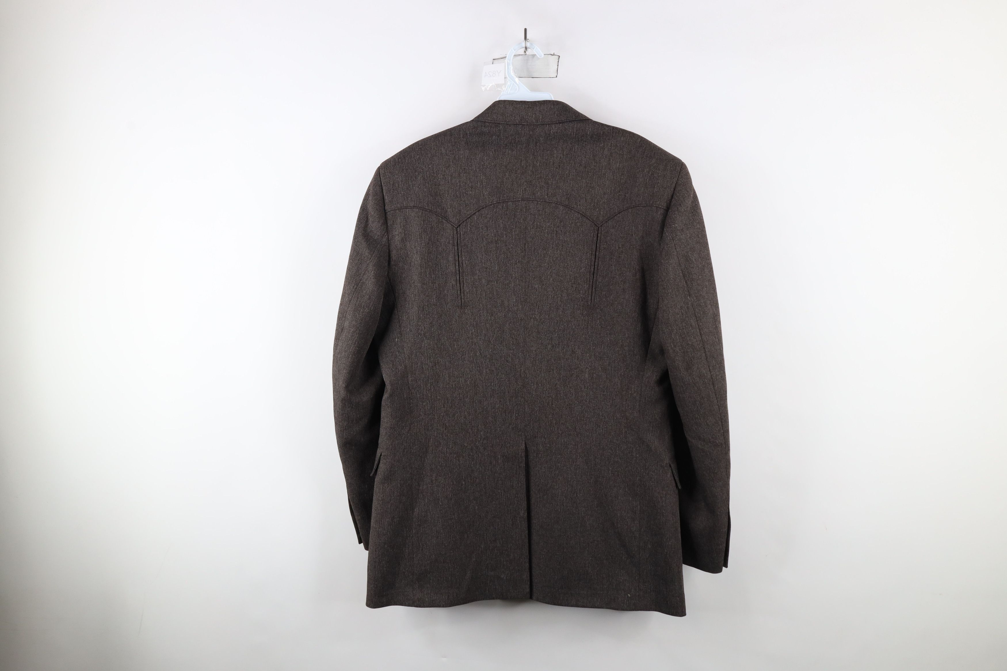 Vintage Vintage 90s Rockabilly Suit Coat Blazer Jacket Brown USA Size US XL / EU 56 / 4 - 13 Thumbnail