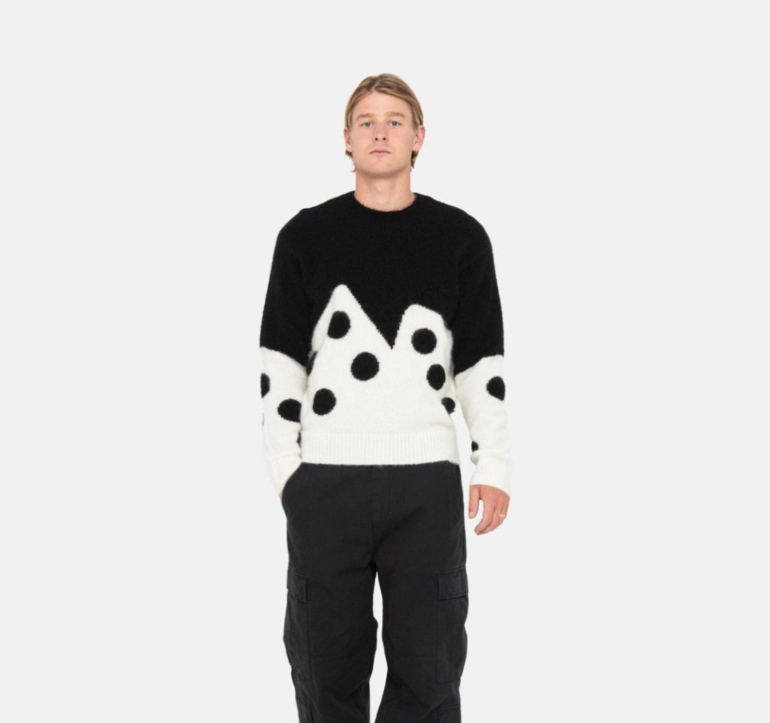 Hypebeast × Stussy STUSSY DICE FUZZY CREW | Grailed