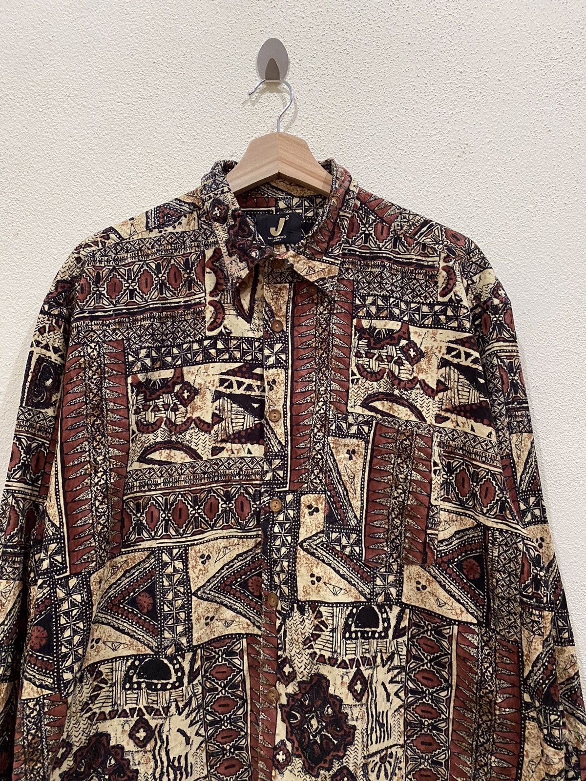 Flannel Mr.Junko Abstract Design Fullprint Flannel Shirt Size US XL / EU 56 / 4 - 3 Thumbnail