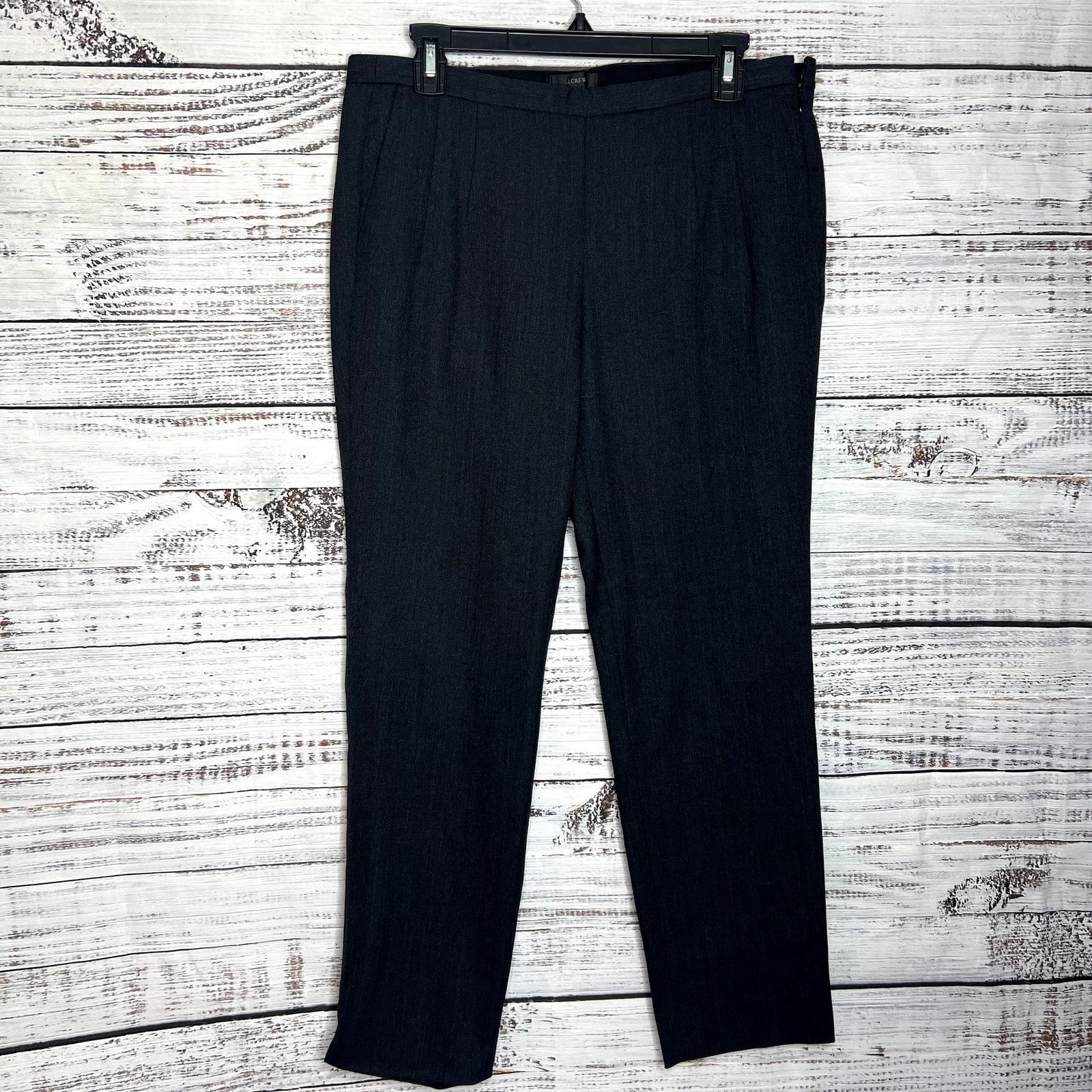 J.Crew J.Crew Slim Ankle Trousers Gray Wool Blend Dress Pants 8 Size 30" / US 8 / IT 44 - 1 Thumbnail