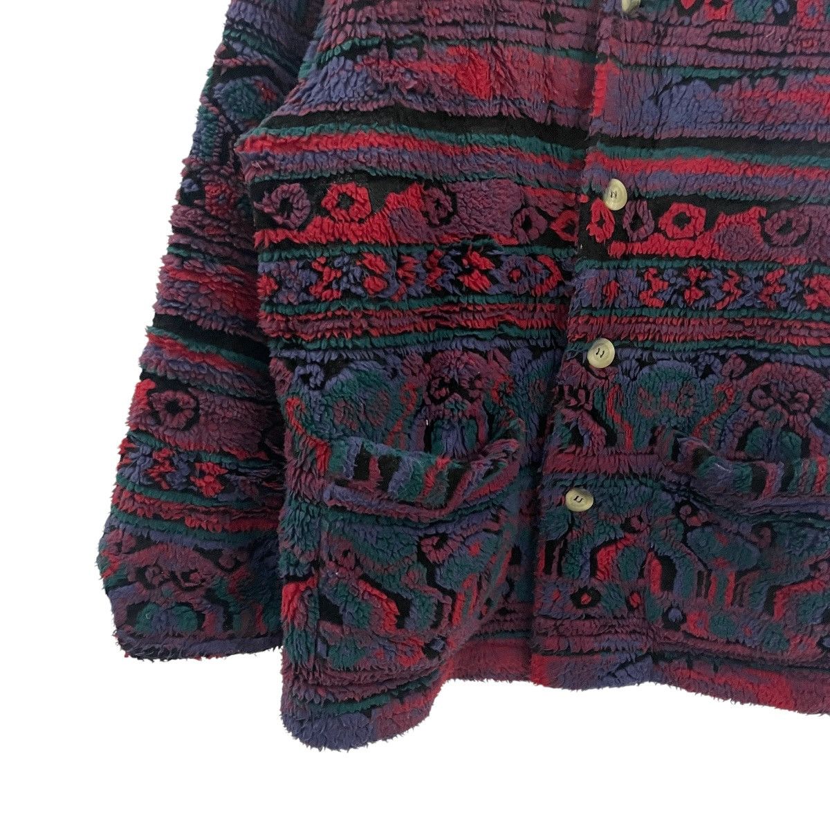 Sergio Tacchini Vintage Sergio Tacchini Sherpa Flees Jacket Size US L / EU 52-54 / 3 - 3 Thumbnail