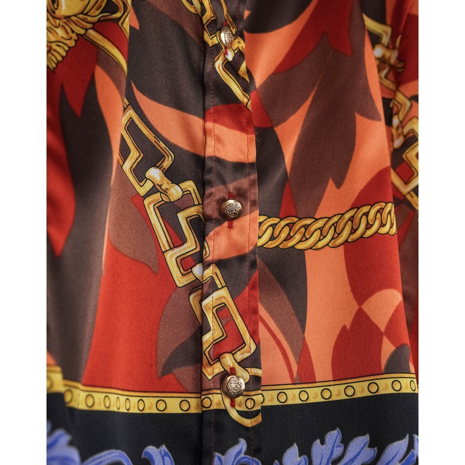 Versace Jeans Couture Versace jeans couture multicolor baroque chain print shirt Size L / US 10 / IT 46 - 7 Thumbnail