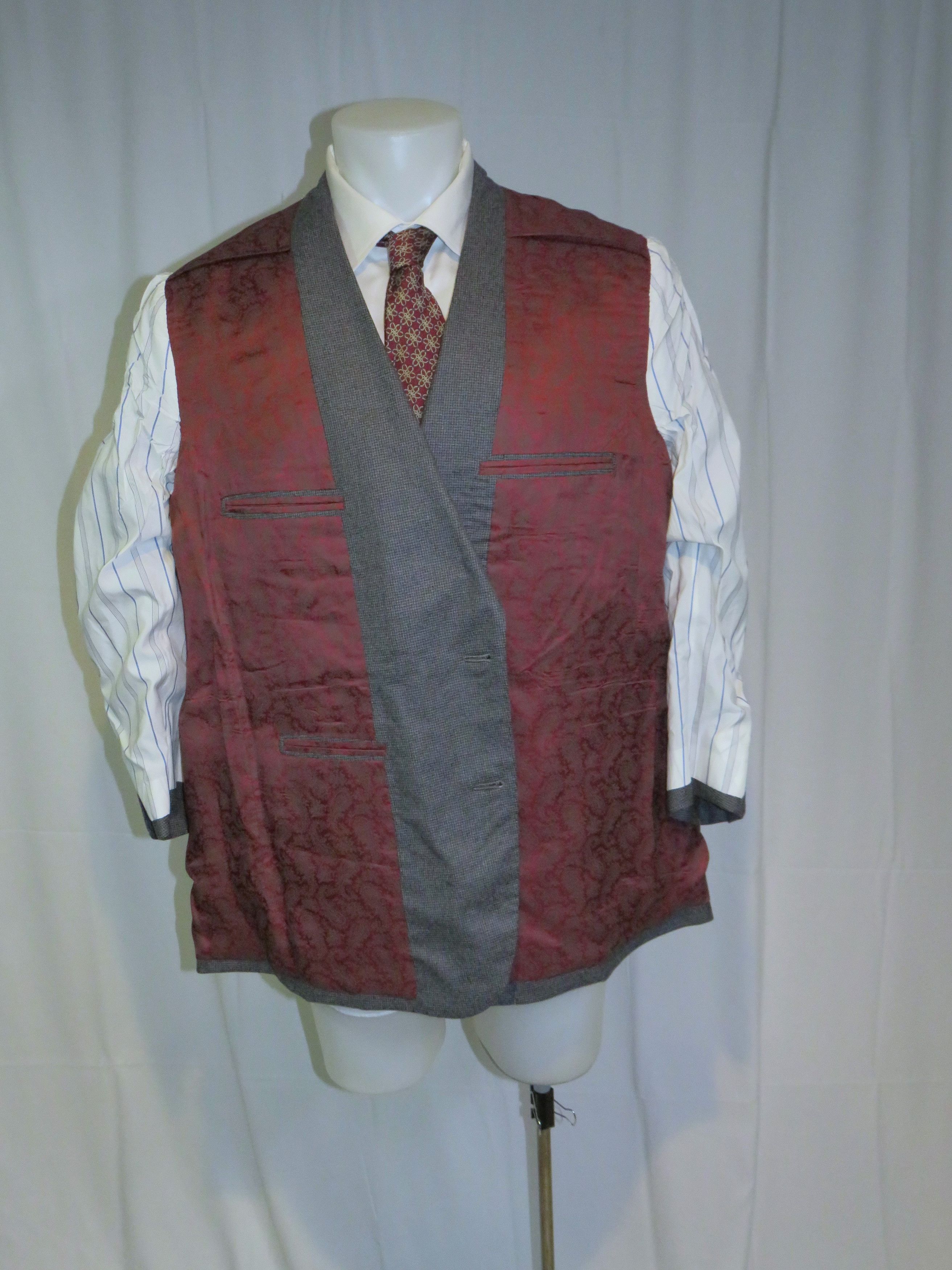 Henry Poole × Savile Row 2019 Gray Puppytooth Bespoke Portly Two Button Suit 48R Size 48R - 13 Thumbnail