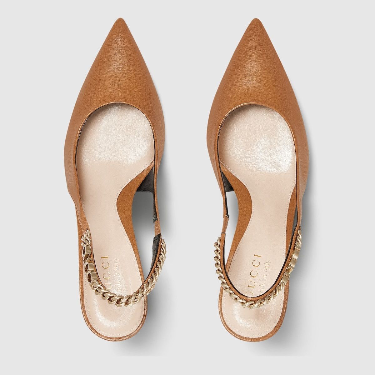 Gucci oc11z1025 Signoria Slingback Pumps in Light Brown Size US 6.5 / IT 36.5 - 4 Thumbnail